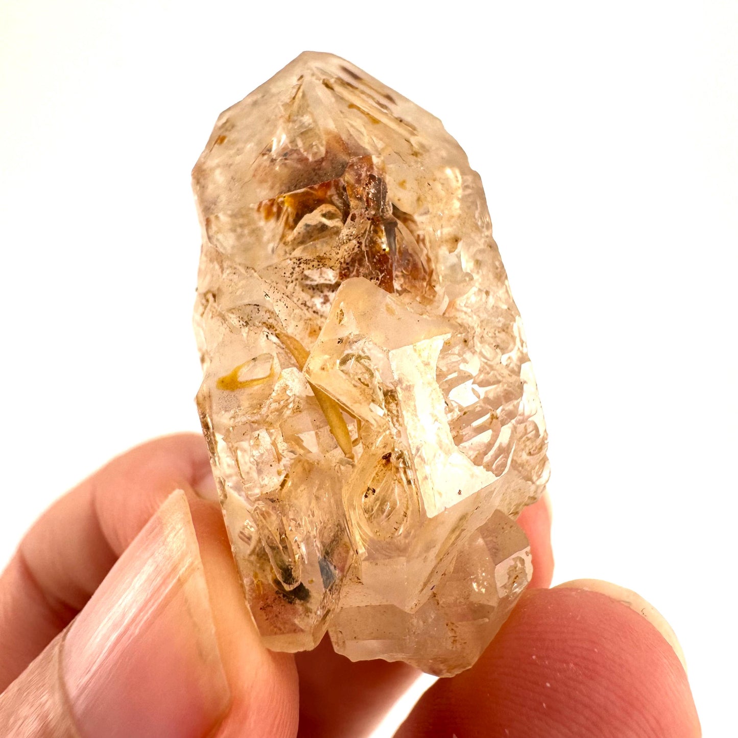 Firefly Petroleum Quartz | UV reactive crystal, fluorescent mineral from Madagascar
