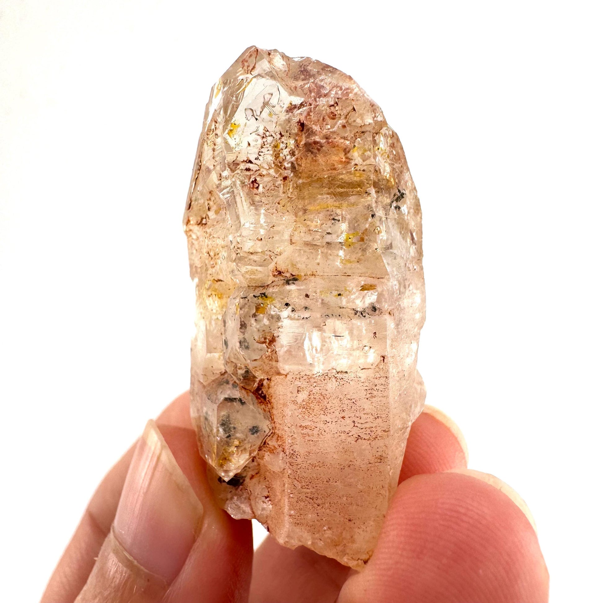 Firefly Petroleum Quartz | UV reactive crystal, fluorescent mineral from Madagascar