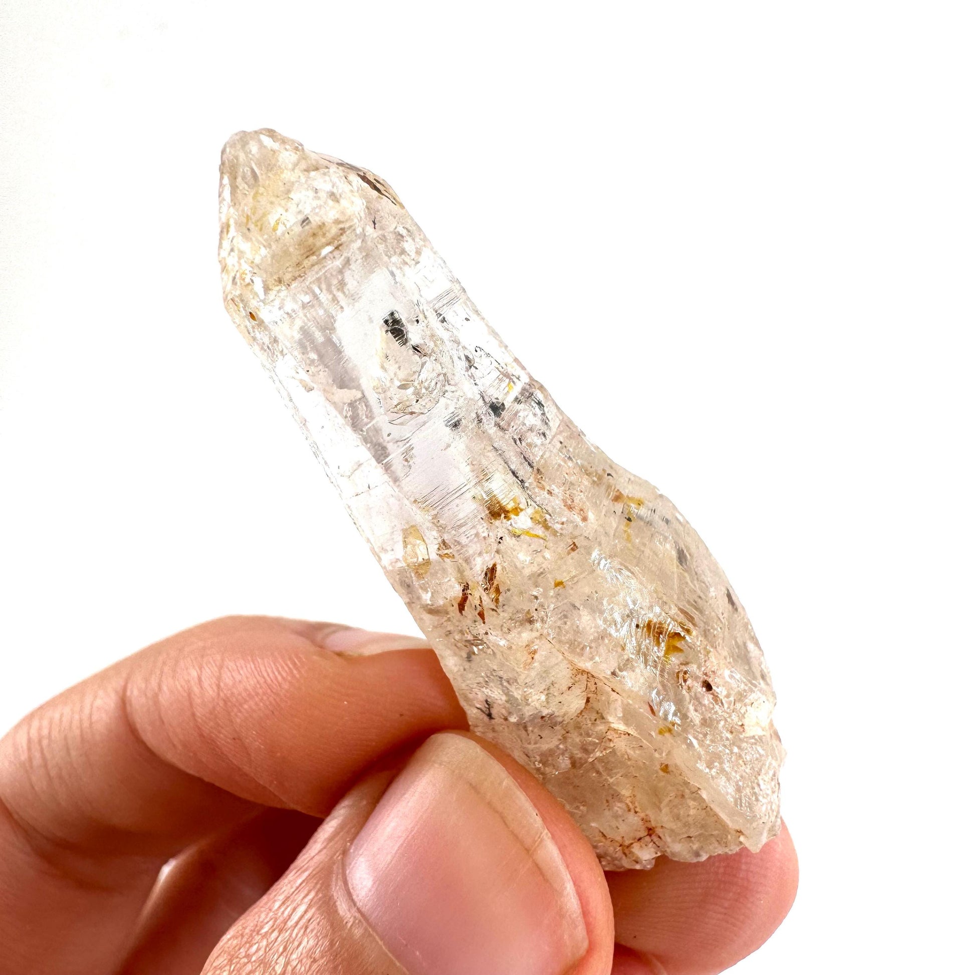 Firefly Petroleum Quartz | UV reactive crystal, fluorescent mineral from Madagascar