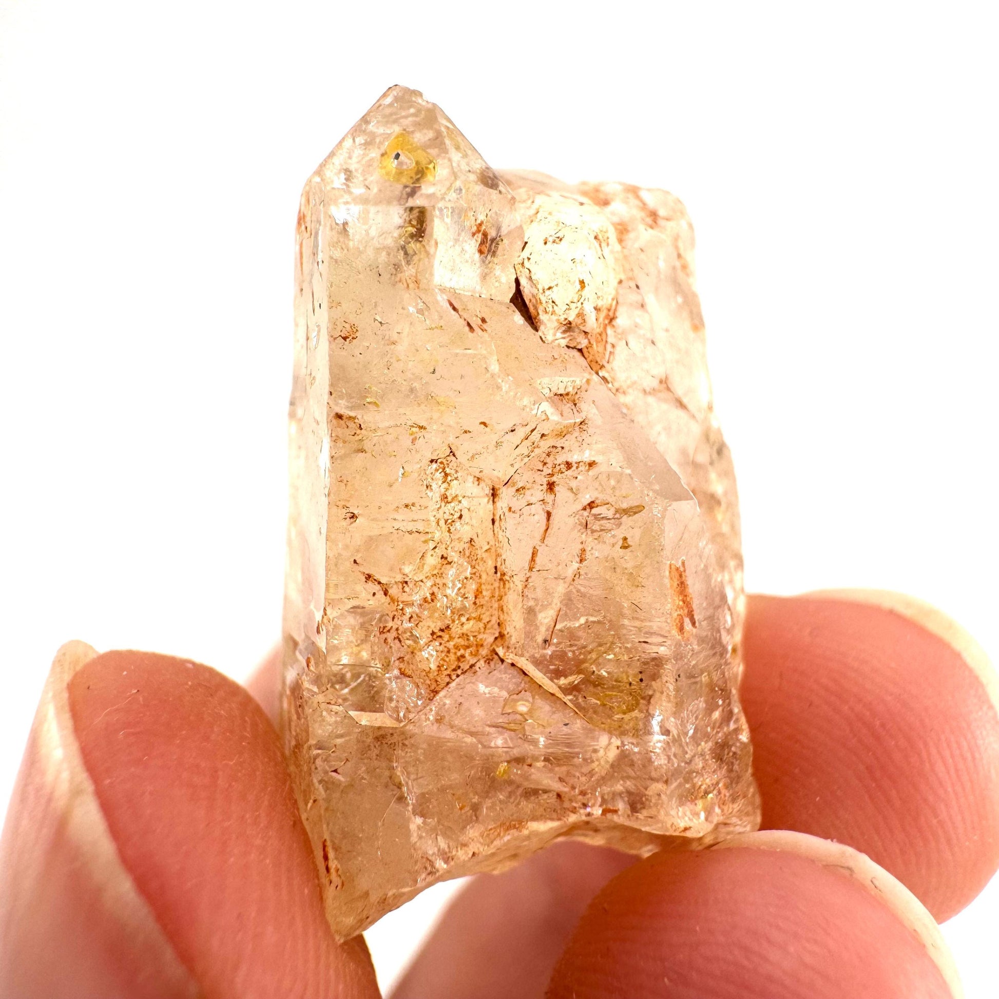 Firefly Petroleum Quartz | UV reactive crystal, fluorescent mineral from Madagascar
