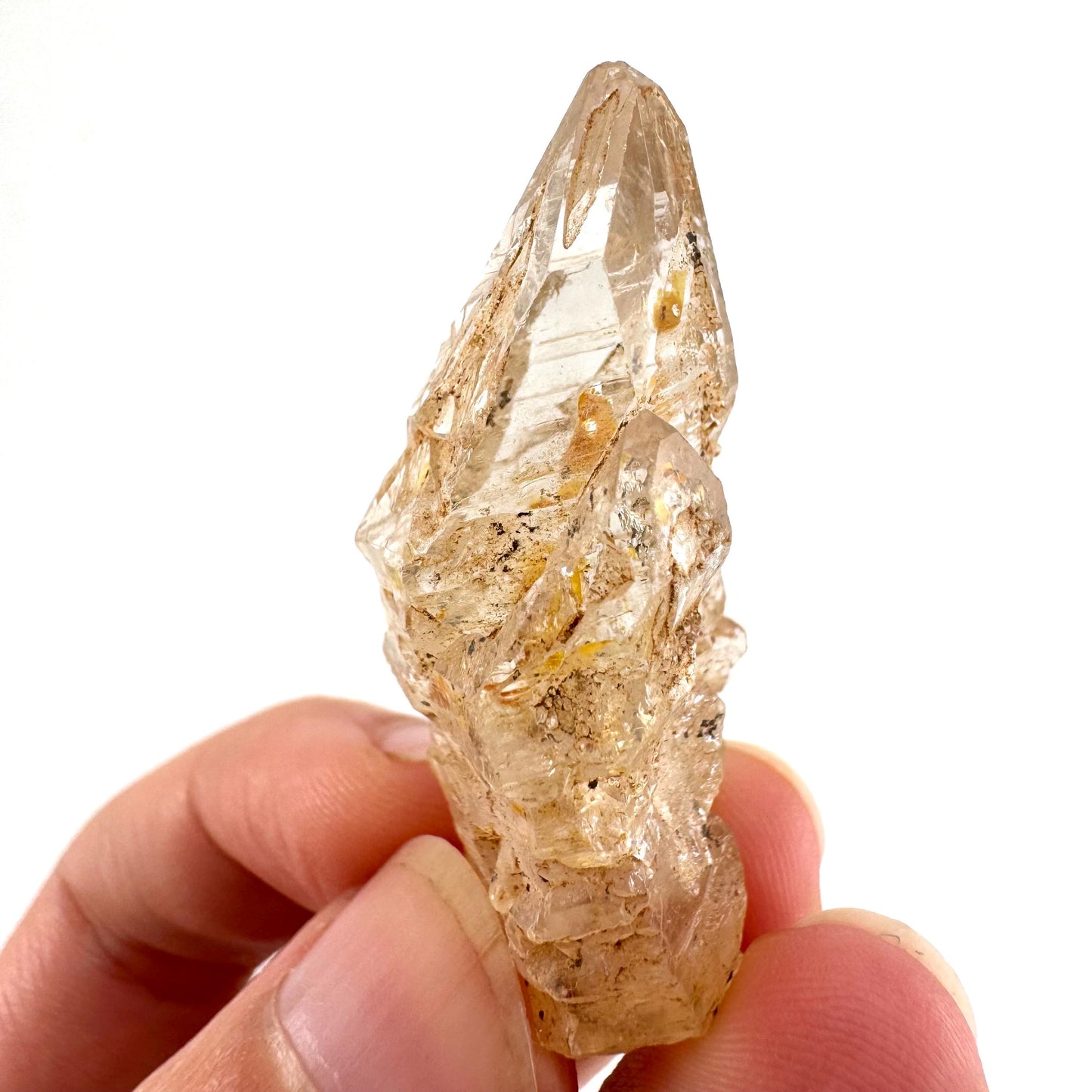 Firefly Petroleum Quartz | UV reactive crystal, fluorescent mineral from Madagascar