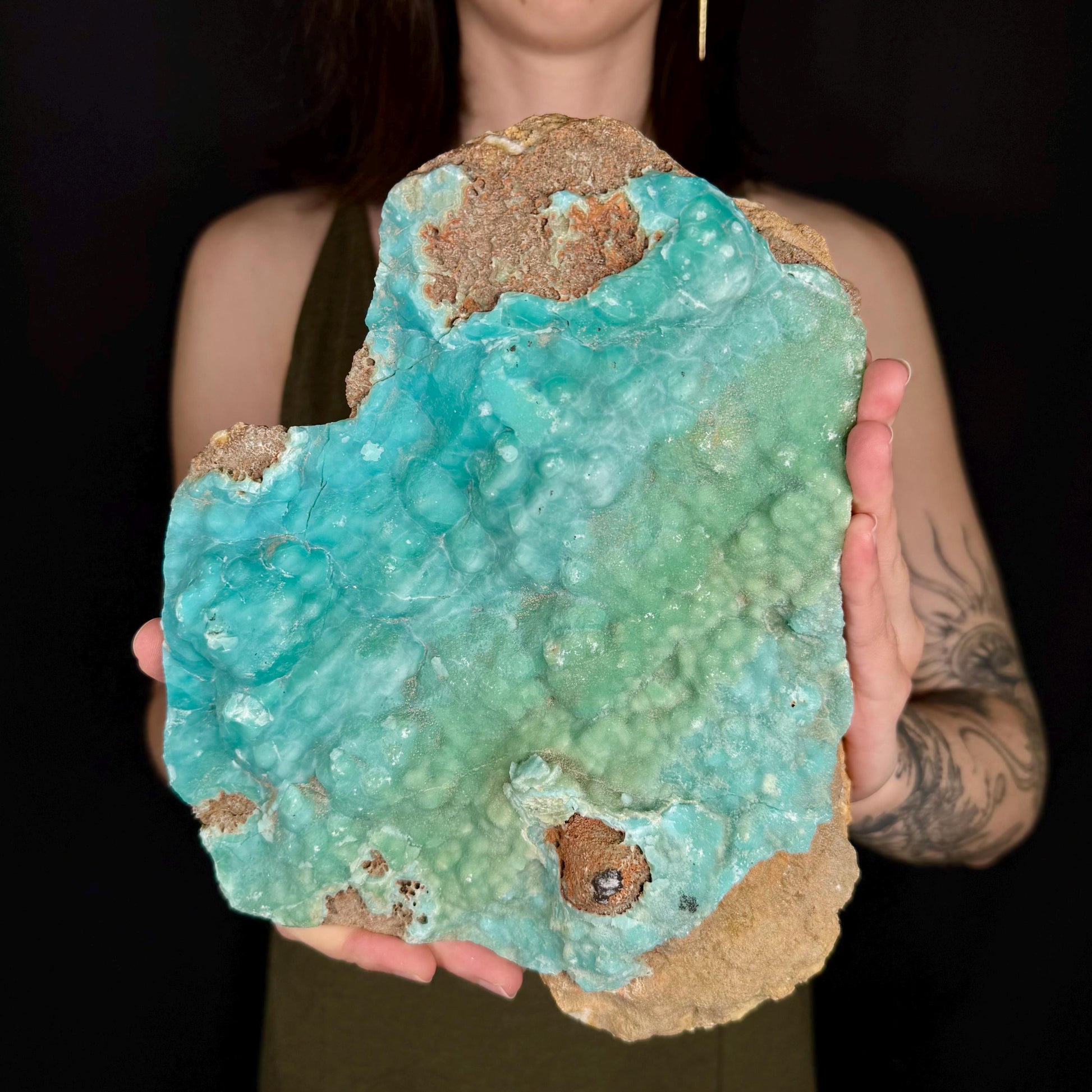 MASSIVE Blue Aragonite Crystal Cluster | Mineral Collection Display Piece