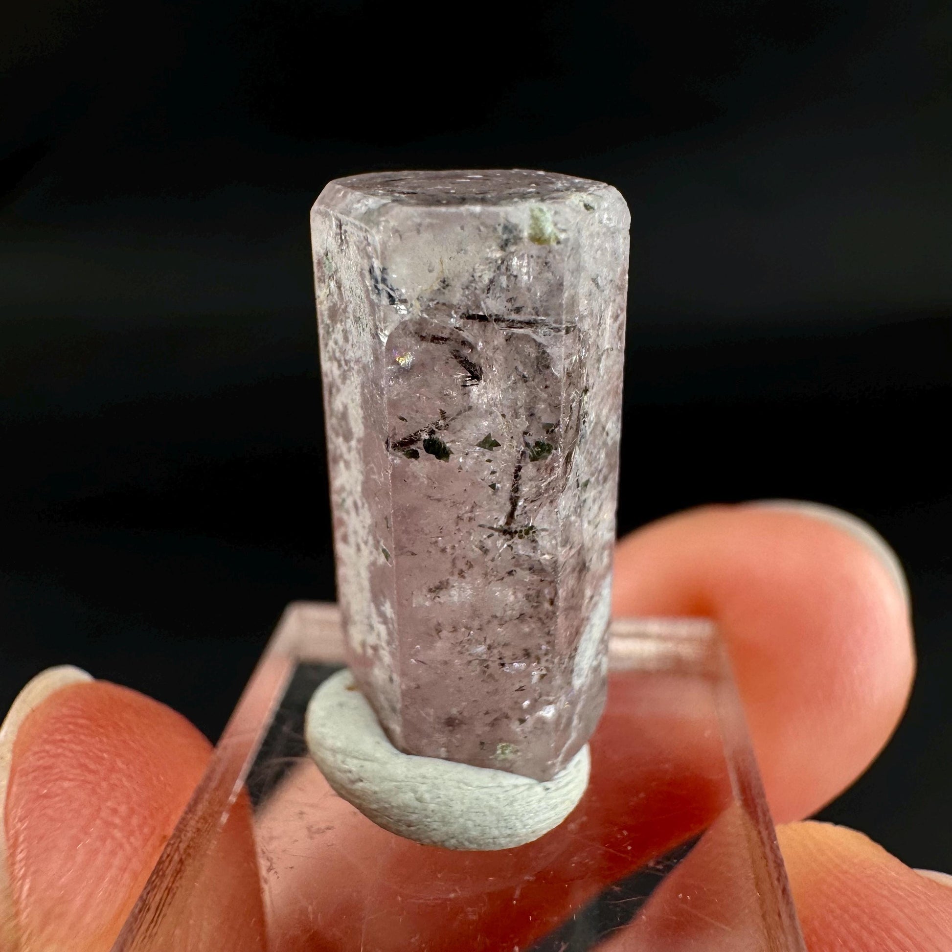 Pink Fluorapatite Crystal | UV reactive Mineral Specimen from Pakistan