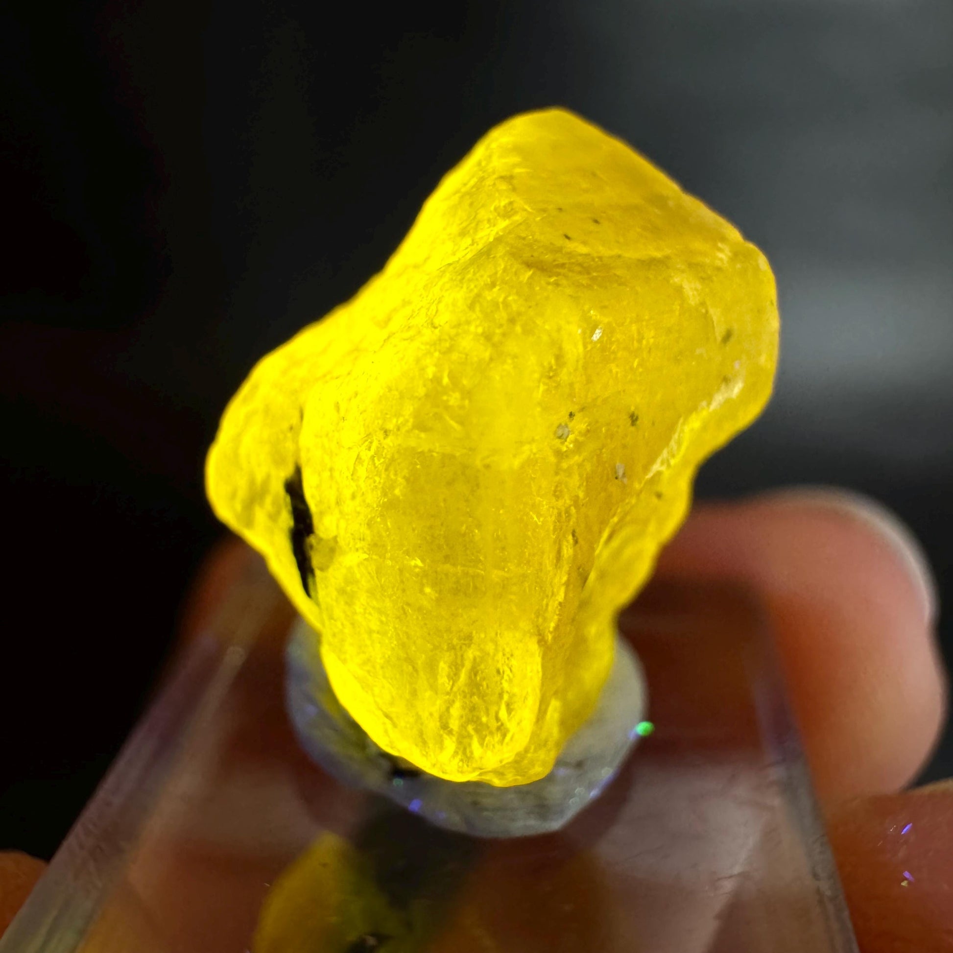 Pink Fluorapatite w/ Black Tourmaline | UV reactive crystal, rare mineral specimen from Pakistan