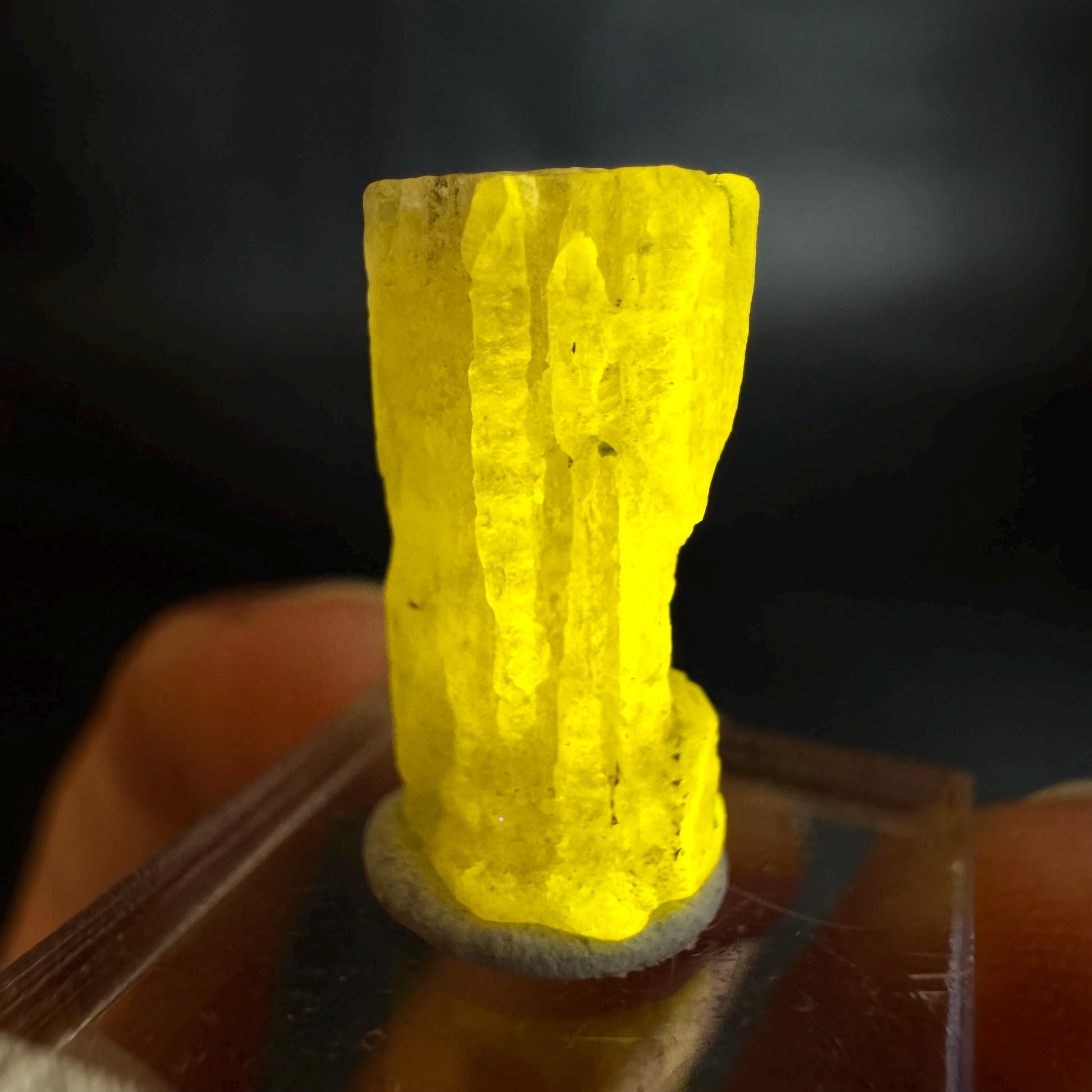 Pink Fluorapatite Crystal | UV reactive Mineral Specimen from Pakistan