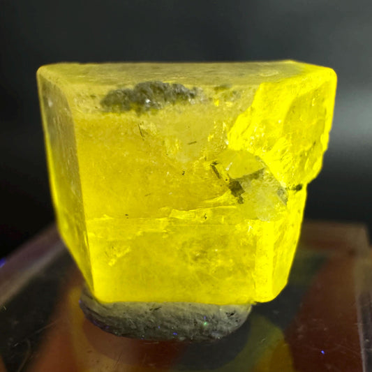 Pink Fluorapatite Crystal | UV reactive Mineral Specimen from Pakistan