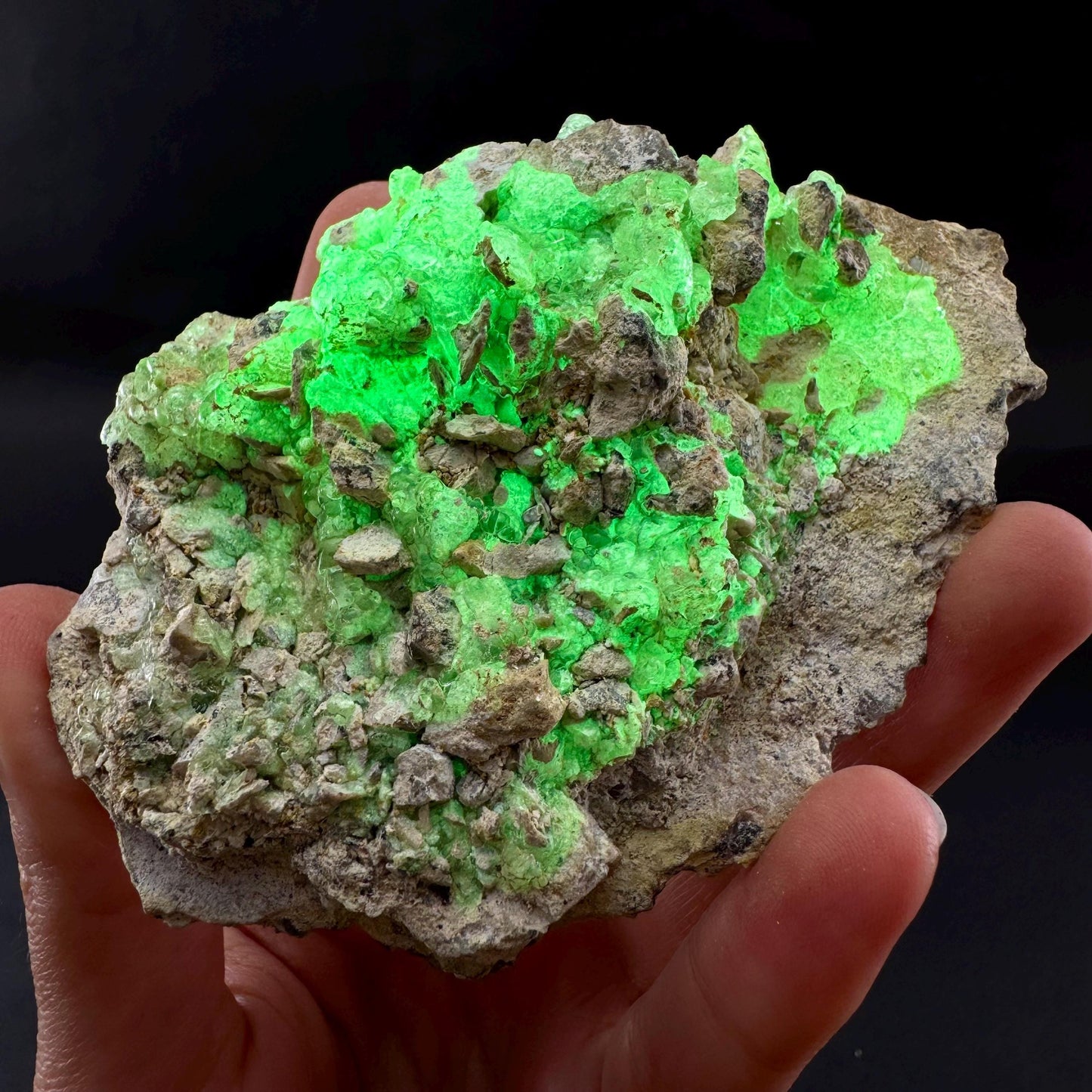 UV Reactive Hyalite Opal | Fluorescent Mineral Specimen from Namibia