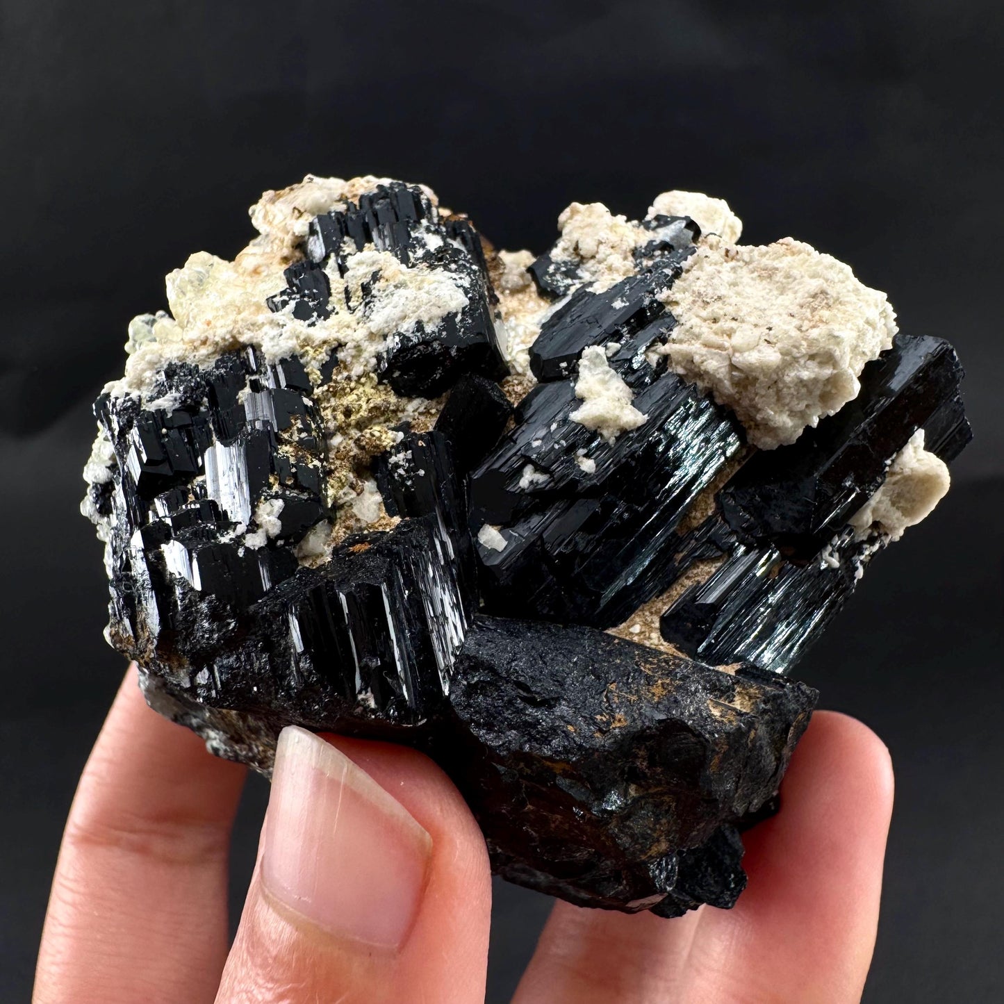 UV Reactive Hyalite Opal on Black Tourmaline | Fluorescent Mineral Specimen from Namibia