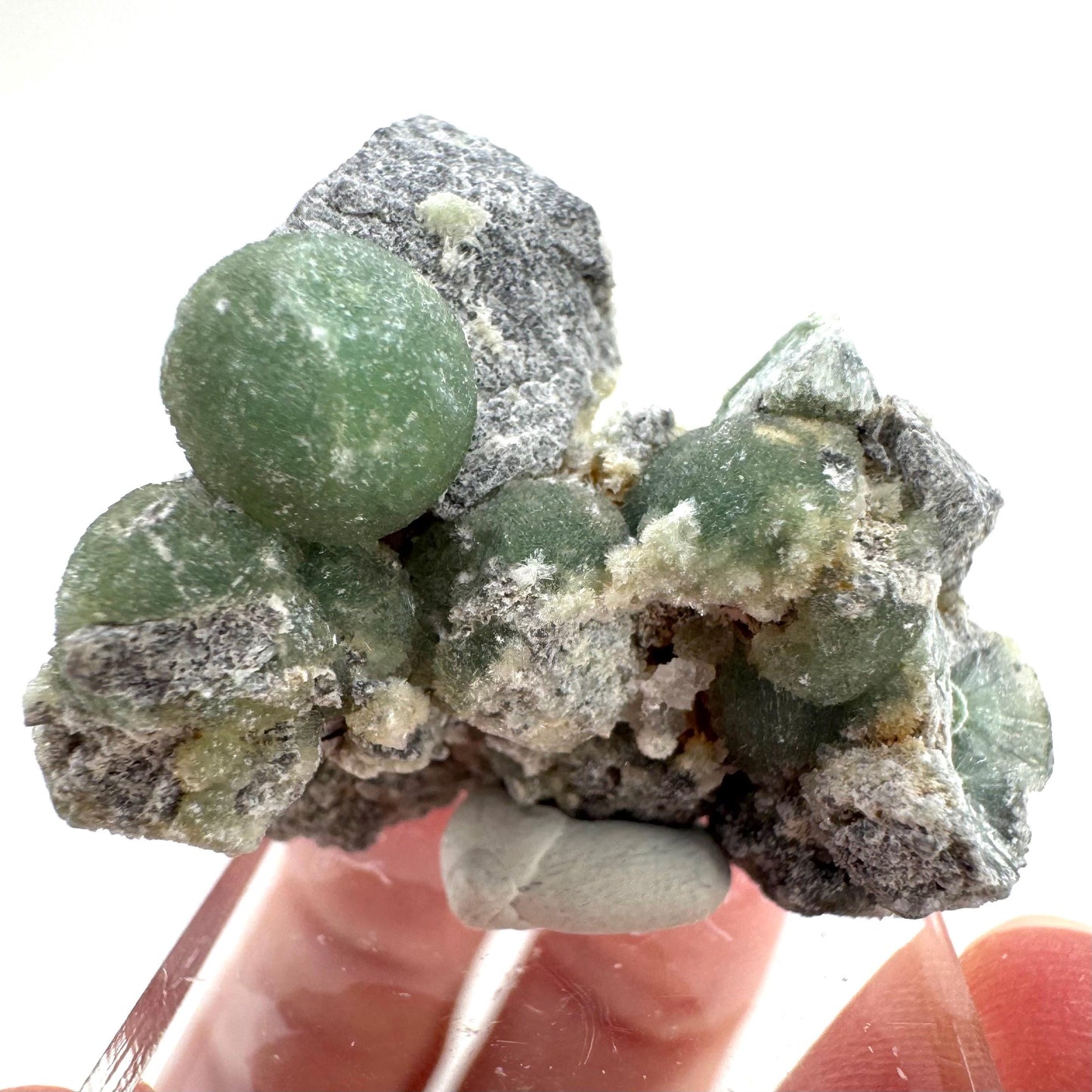 Wavellite (Arkansas, USA) | green crystal cluster, mineral specimen