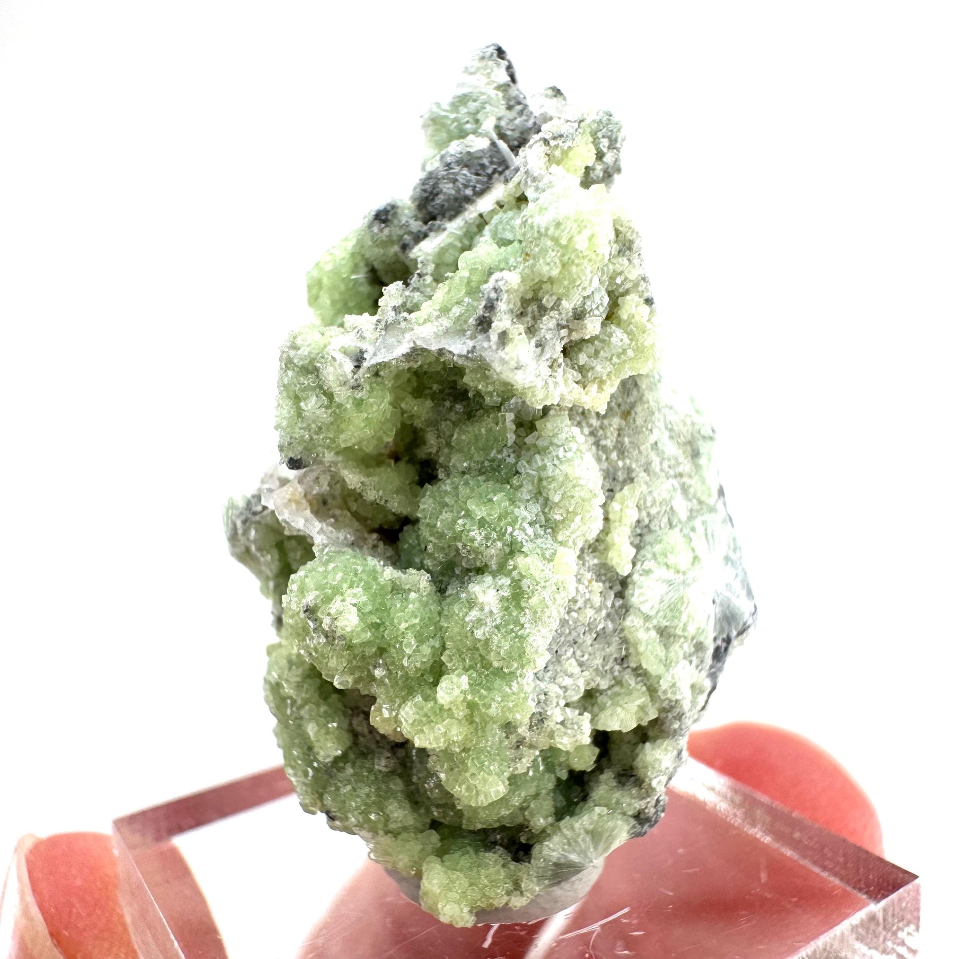 Wavellite (Arkansas, USA) | green crystal cluster, mineral specimen