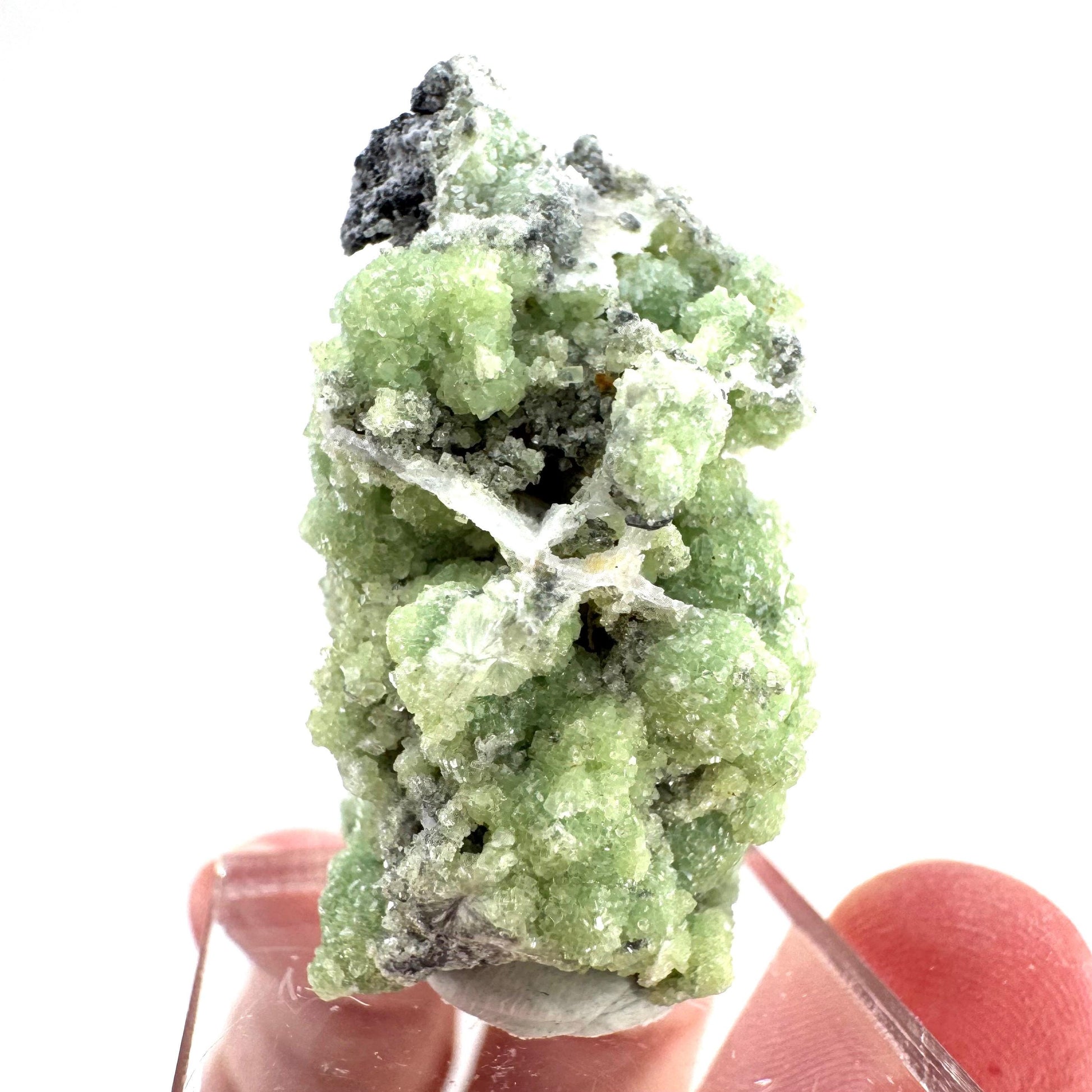 Wavellite (Arkansas, USA) | green crystal cluster, mineral specimen