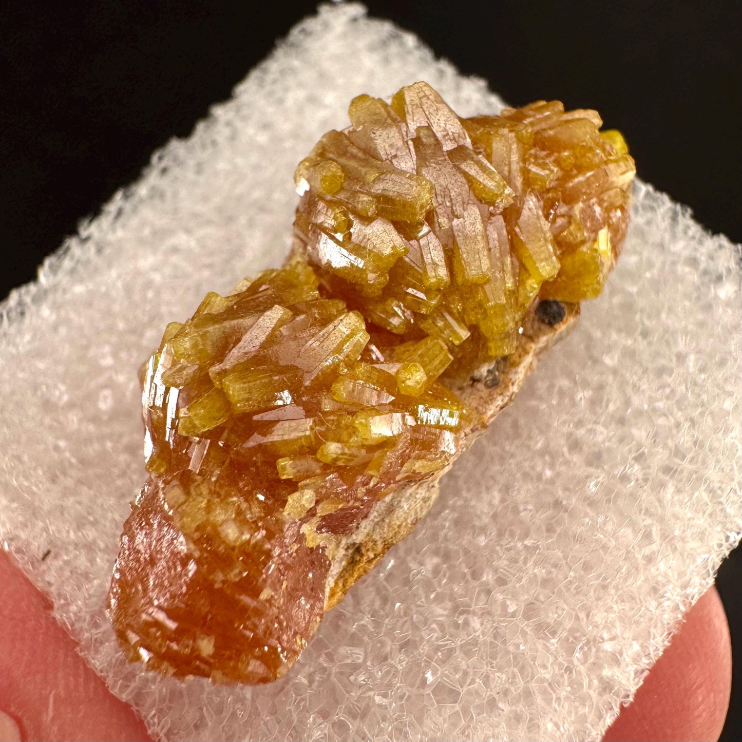 Pyromorphite (Bunker Hill Mine, Idaho) | orange pyromorphite crystal, rare mineral specimen