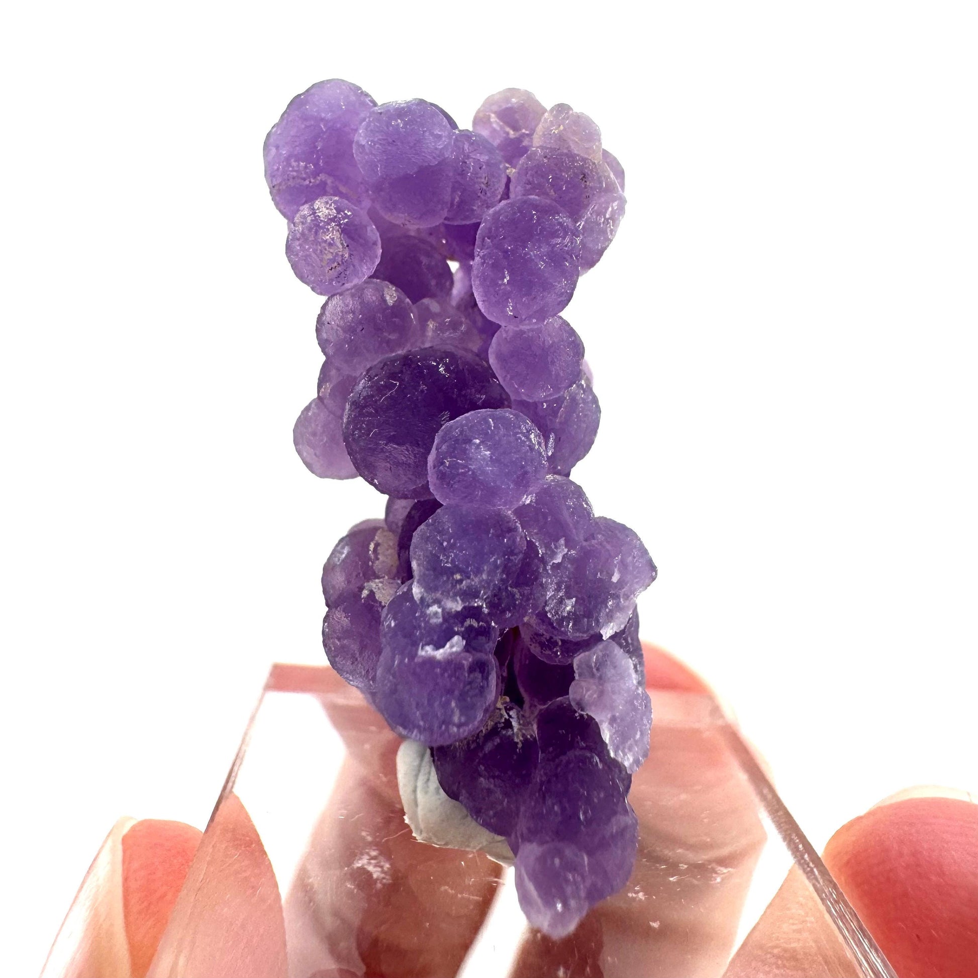 Purple Grape Agate | botryoidal crystal cluster, mineral specimen from Indonesia