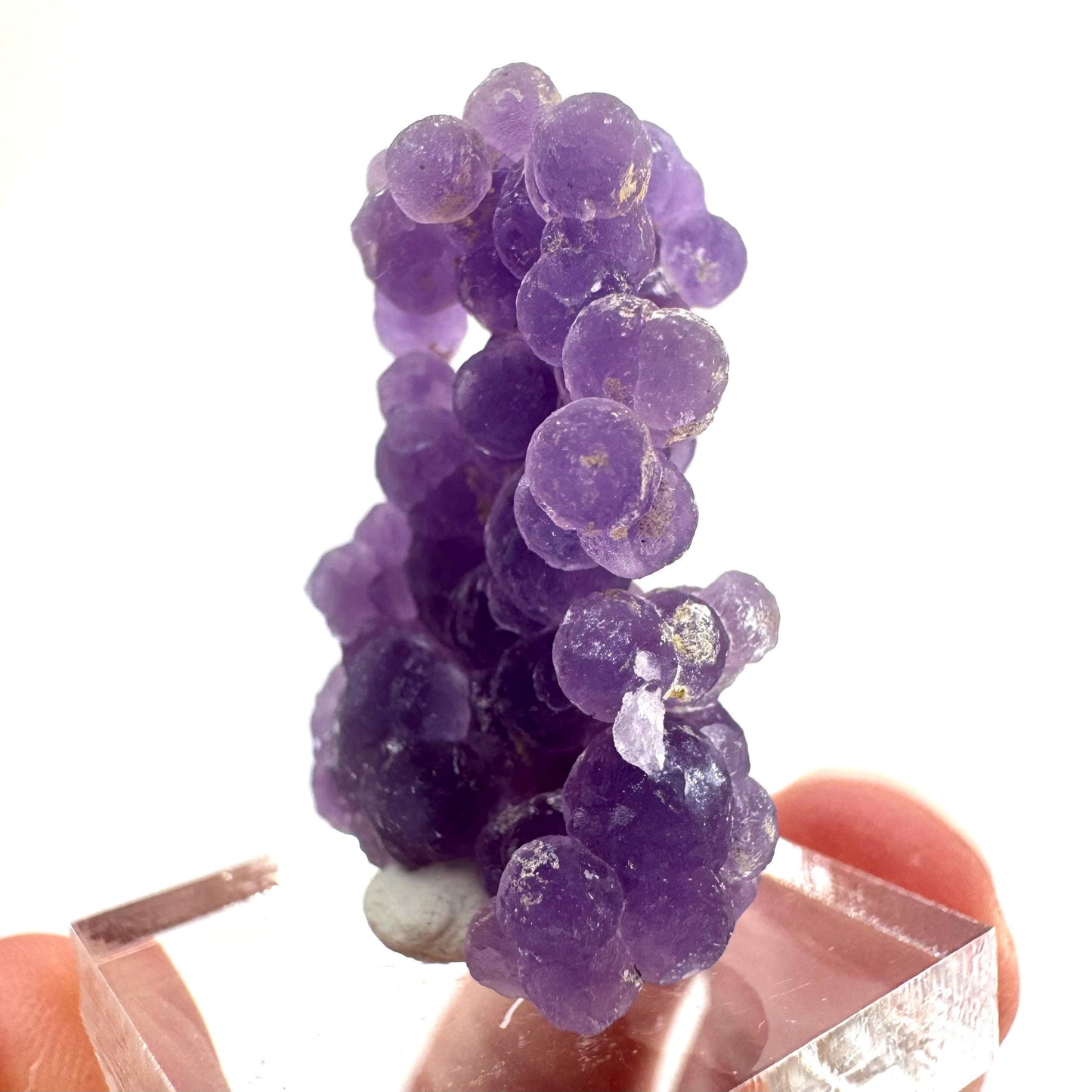 Purple Grape Agate | botryoidal crystal cluster, mineral specimen from Indonesia