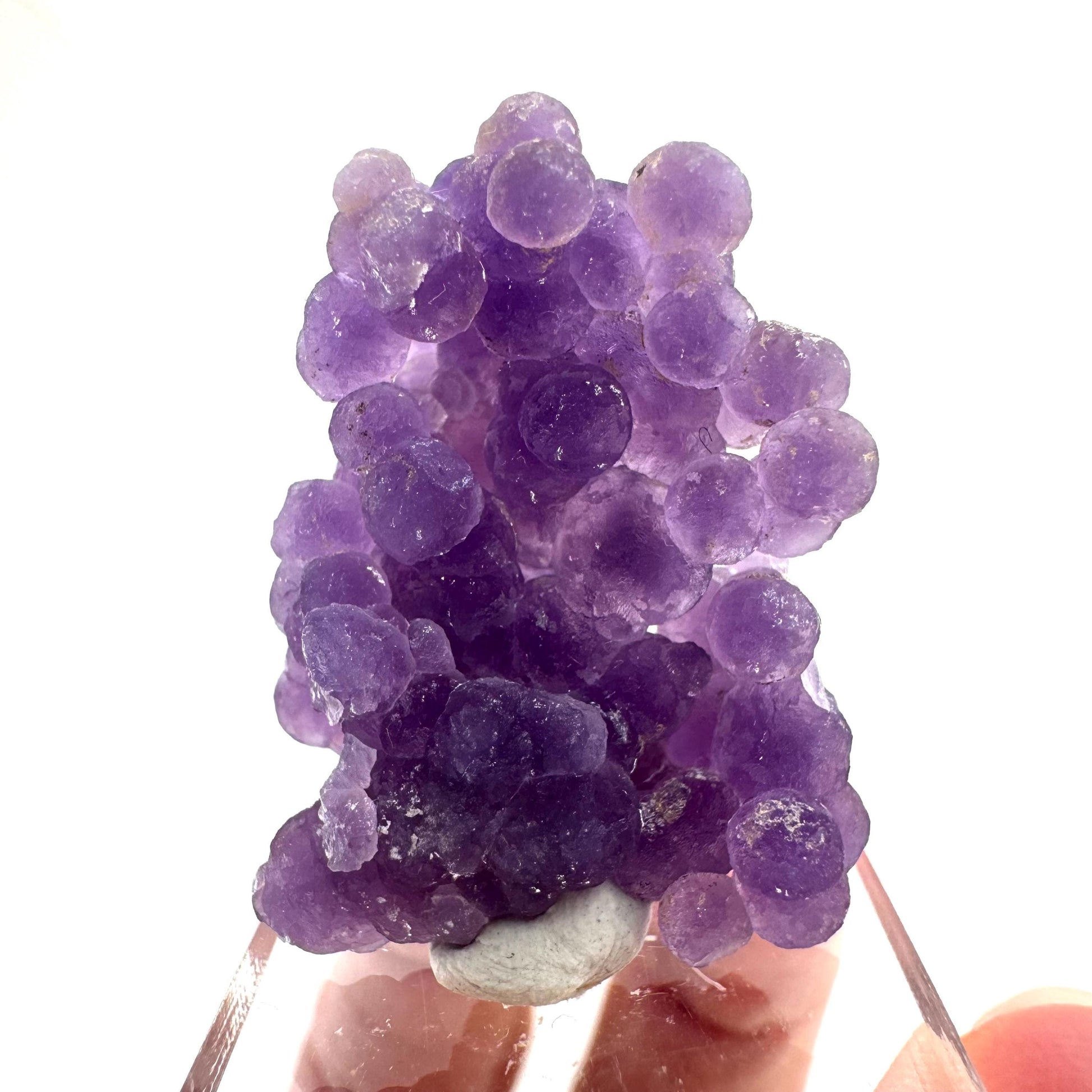Purple Grape Agate | botryoidal crystal cluster, mineral specimen from Indonesia