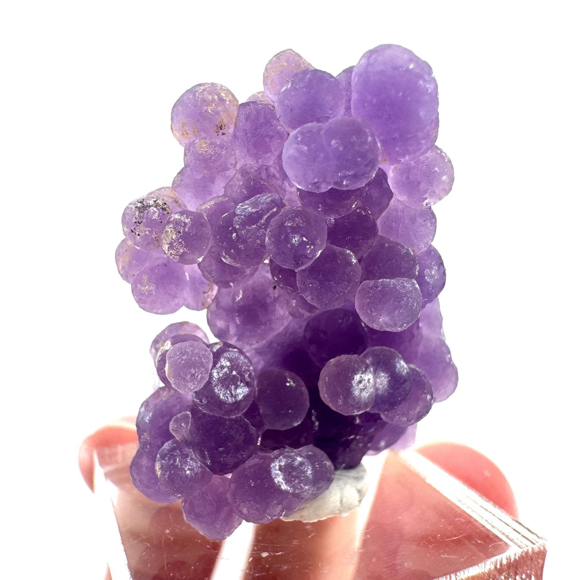 Purple Grape Agate | botryoidal crystal cluster, mineral specimen from Indonesia