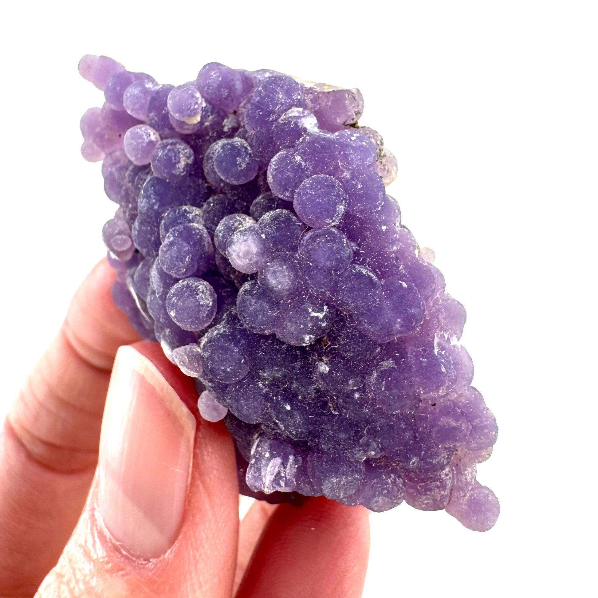 Purple Grape Agate | botryoidal crystal cluster, mineral specimen from Indonesia