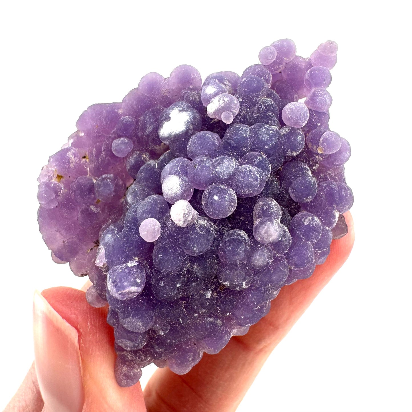 Purple Grape Agate | botryoidal crystal cluster, mineral specimen from Indonesia