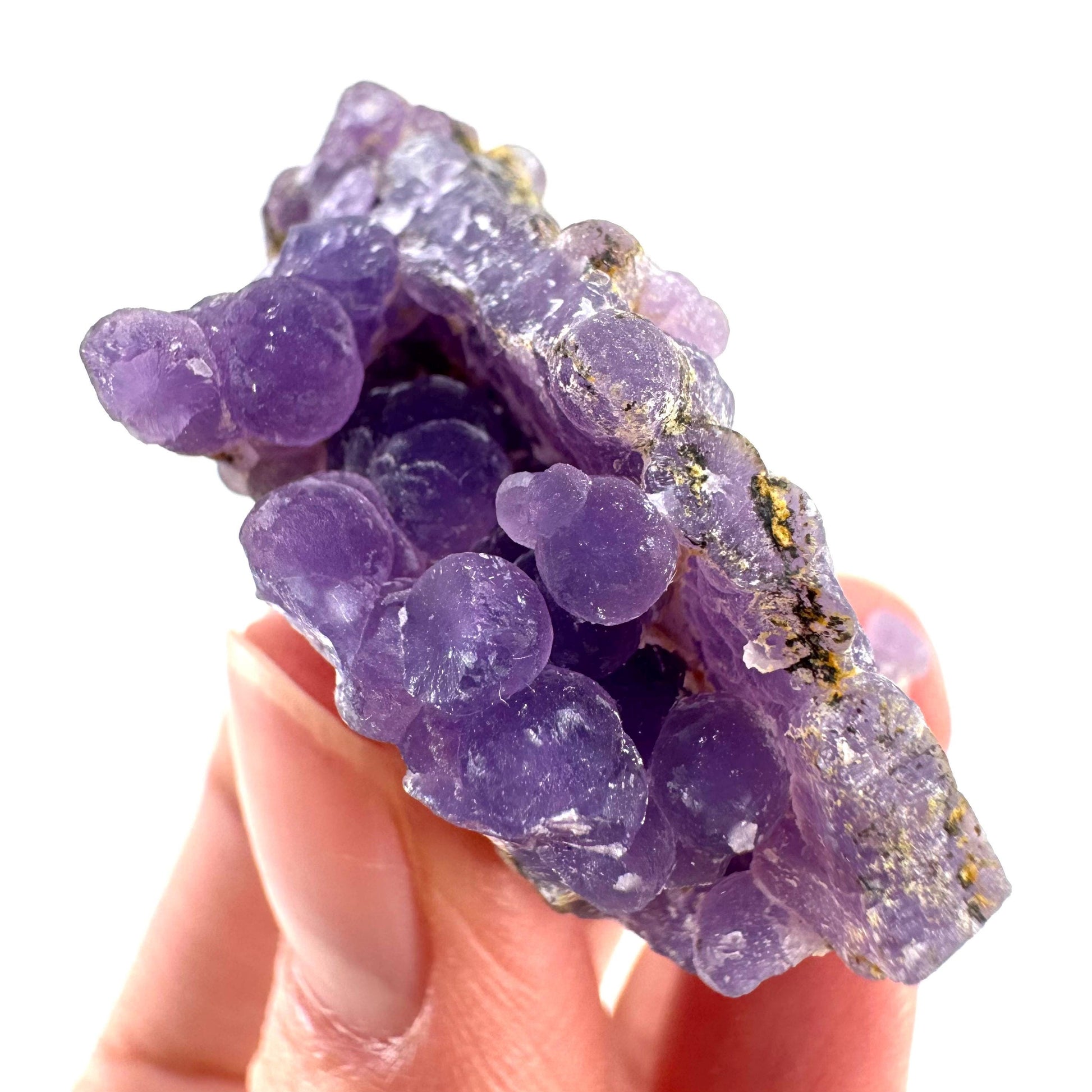 Purple Grape Agate | botryoidal crystal cluster, mineral specimen from Indonesia