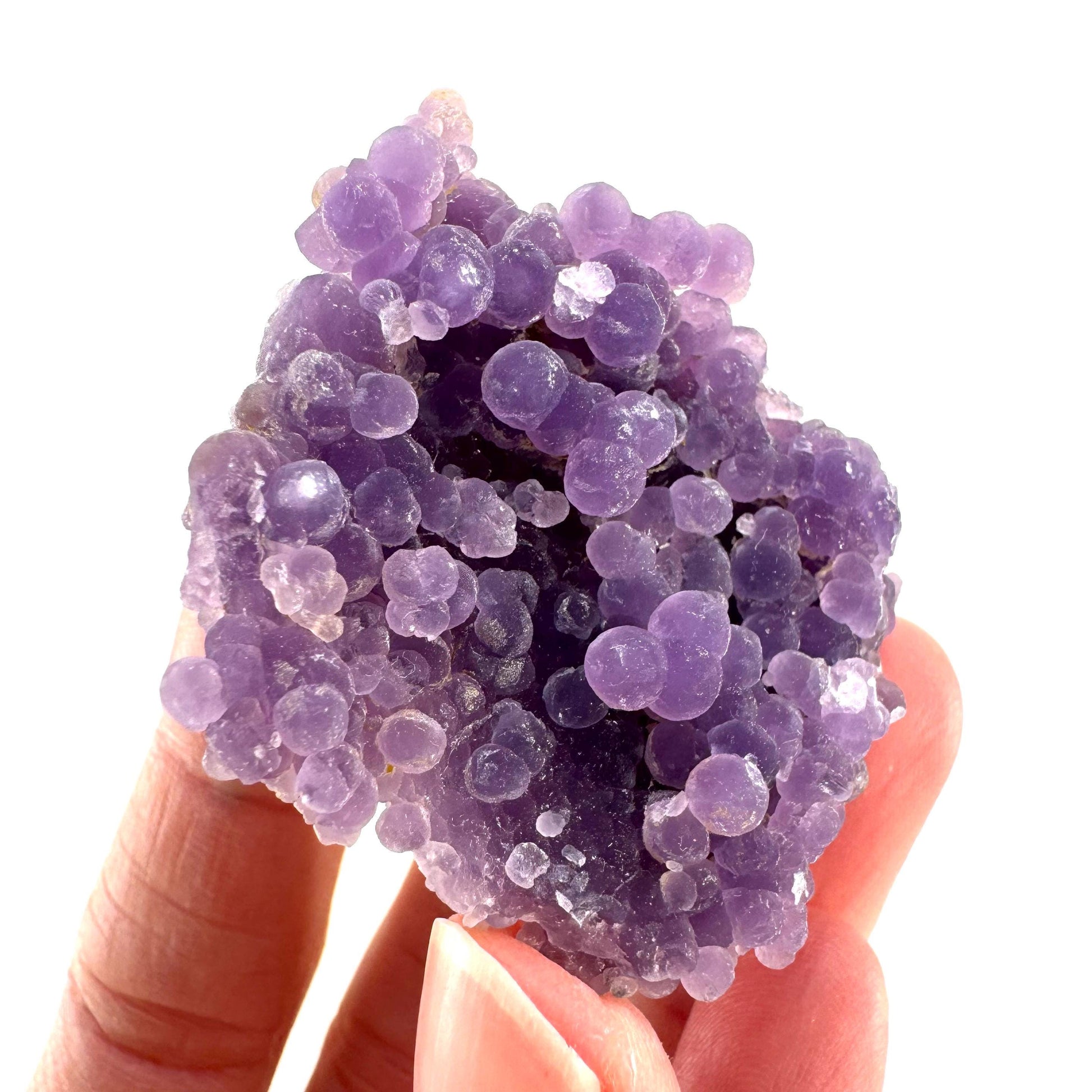 Purple Grape Agate | botryoidal crystal cluster, mineral specimen from Indonesia