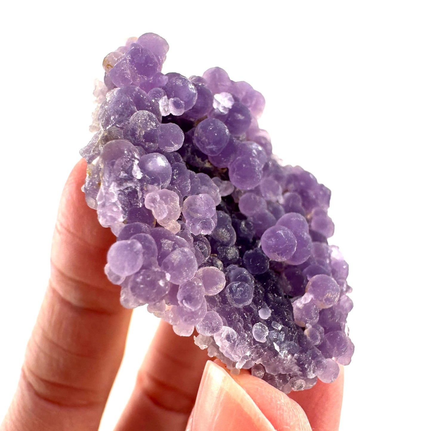 Purple Grape Agate | botryoidal crystal cluster, mineral specimen from Indonesia