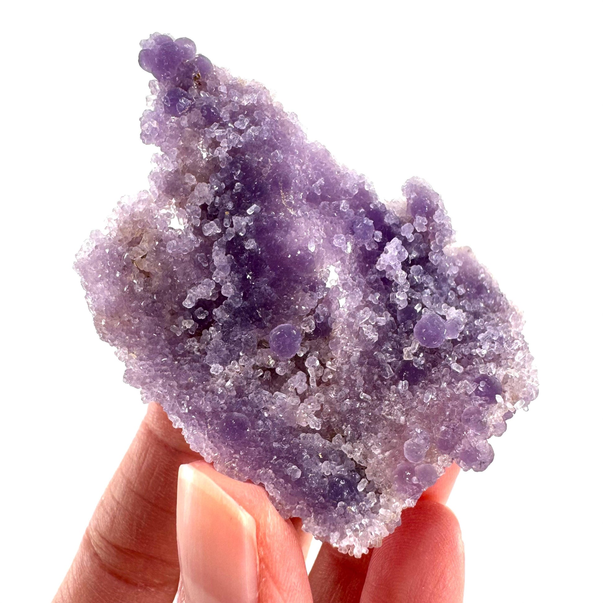 Purple Grape Agate | botryoidal crystal cluster, mineral specimen from Indonesia