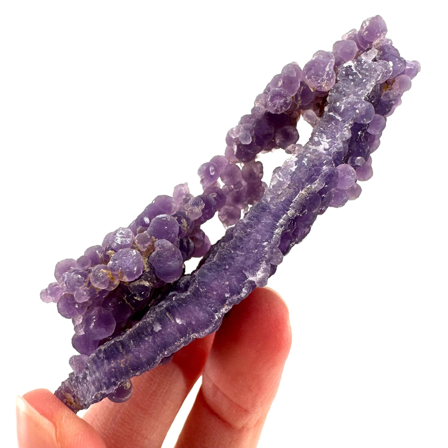 Purple Grape Agate | botryoidal crystal cluster, mineral specimen from Indonesia