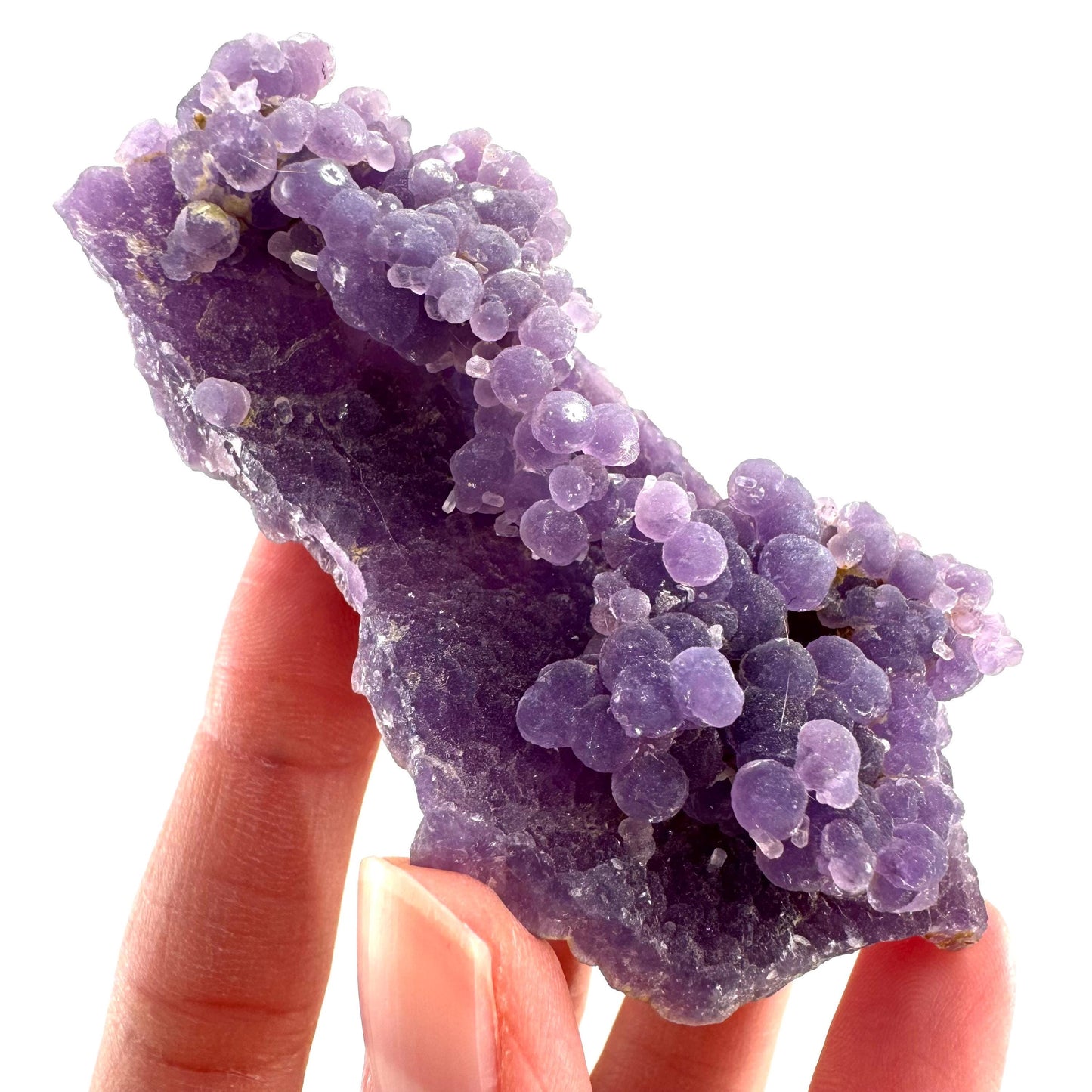 Purple Grape Agate | botryoidal crystal cluster, mineral specimen from Indonesia