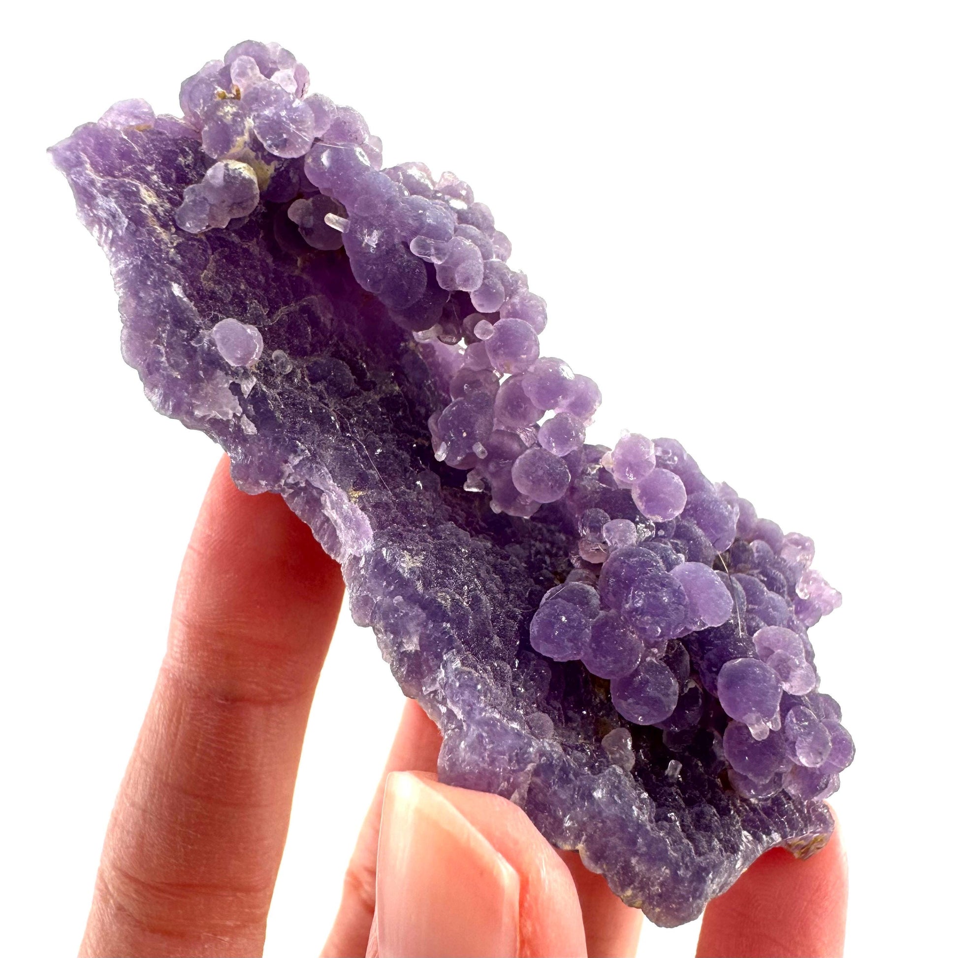 Purple Grape Agate | botryoidal crystal cluster, mineral specimen from Indonesia