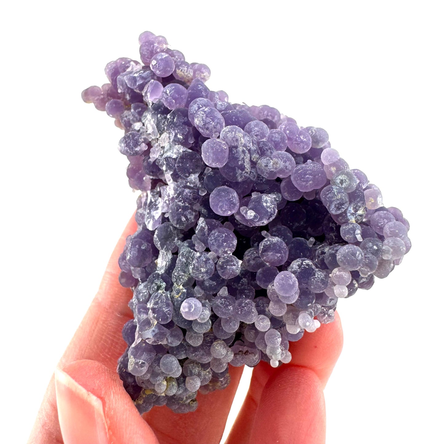 Purple Grape Agate | botryoidal crystal cluster, mineral specimen from Indonesia
