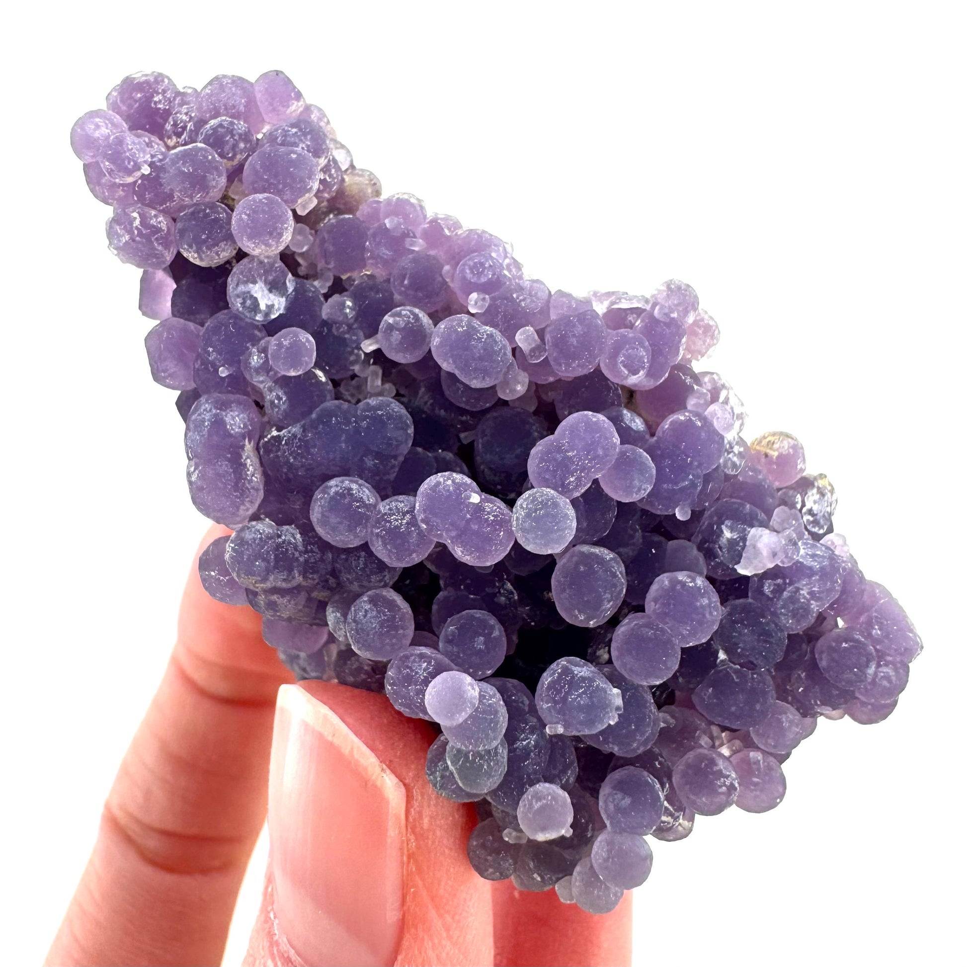 Purple Grape Agate | botryoidal crystal cluster, mineral specimen from Indonesia