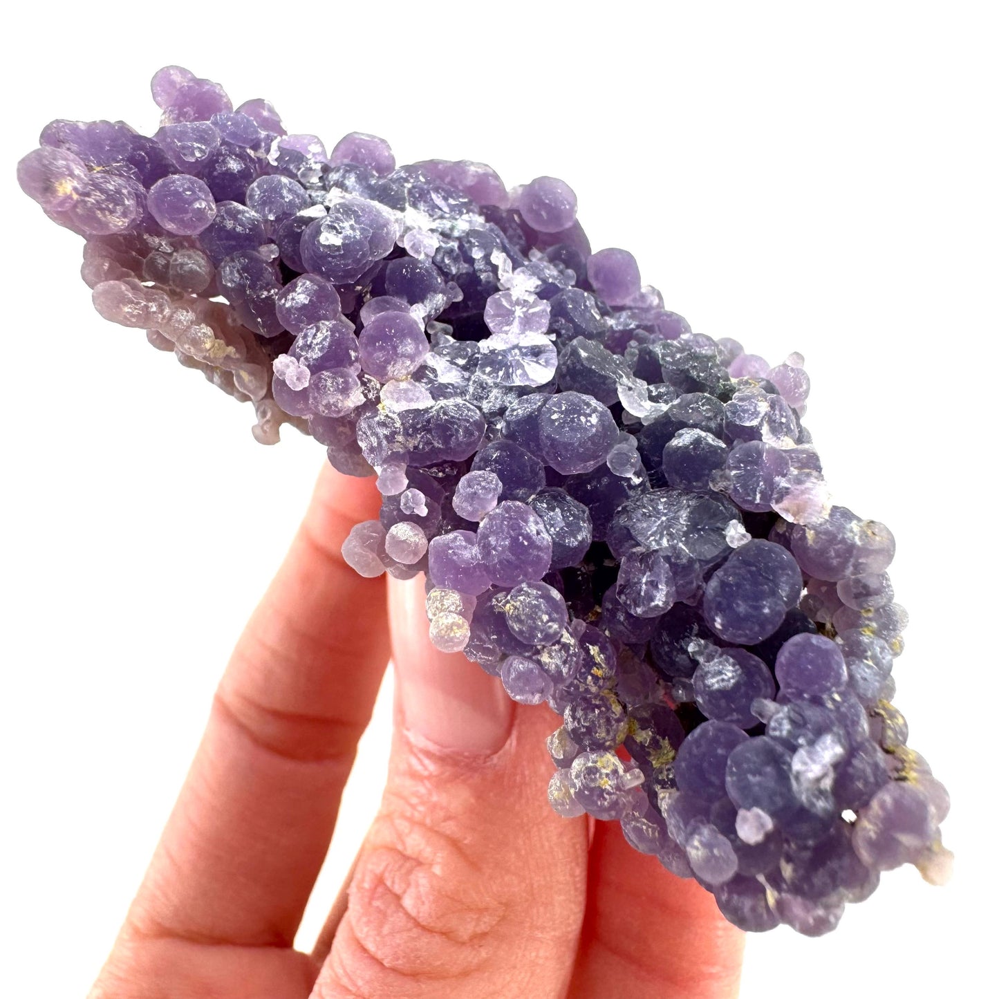 Purple Grape Agate | botryoidal crystal cluster, mineral specimen from Indonesia