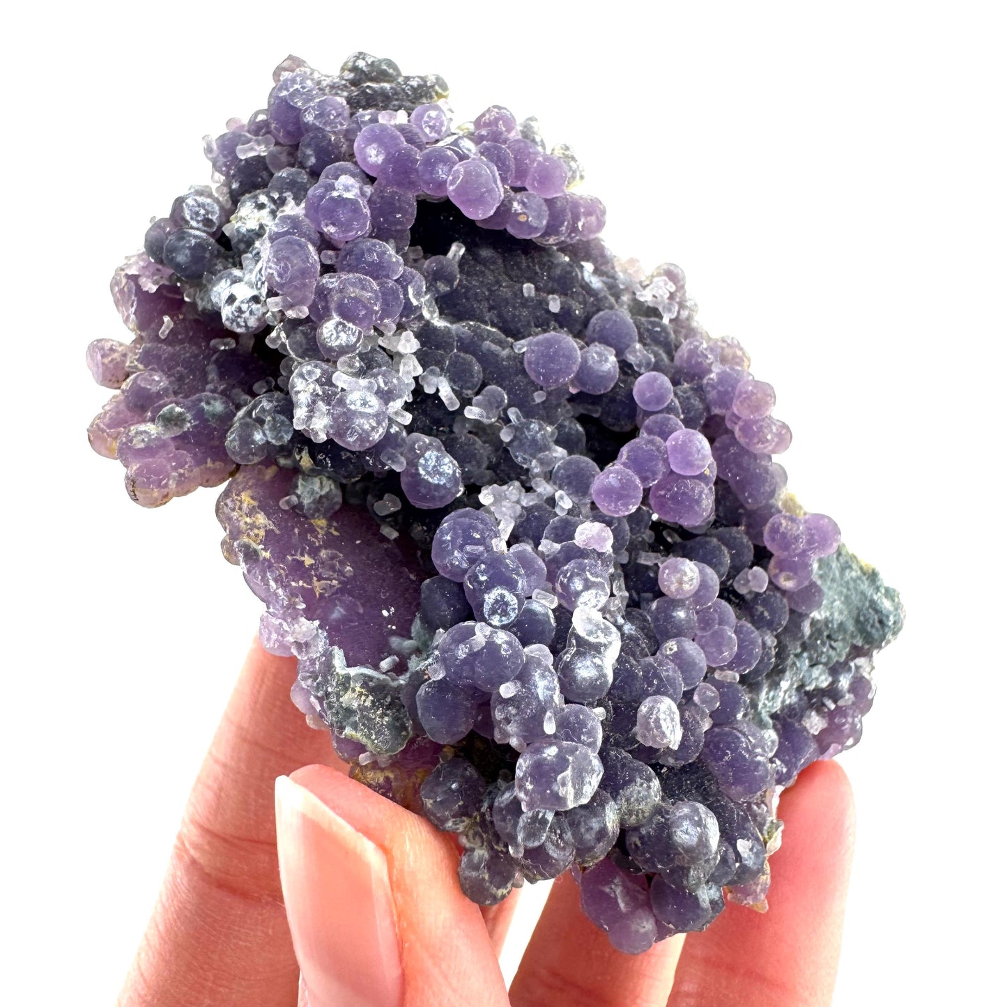 Purple Grape Agate | botryoidal crystal cluster, mineral specimen from Indonesia