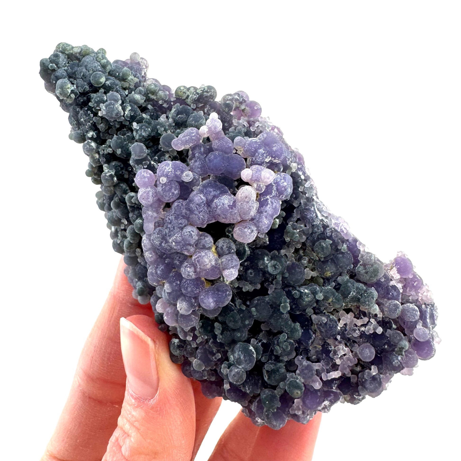 Purple Grape Agate | botryoidal crystal cluster, mineral specimen from Indonesia