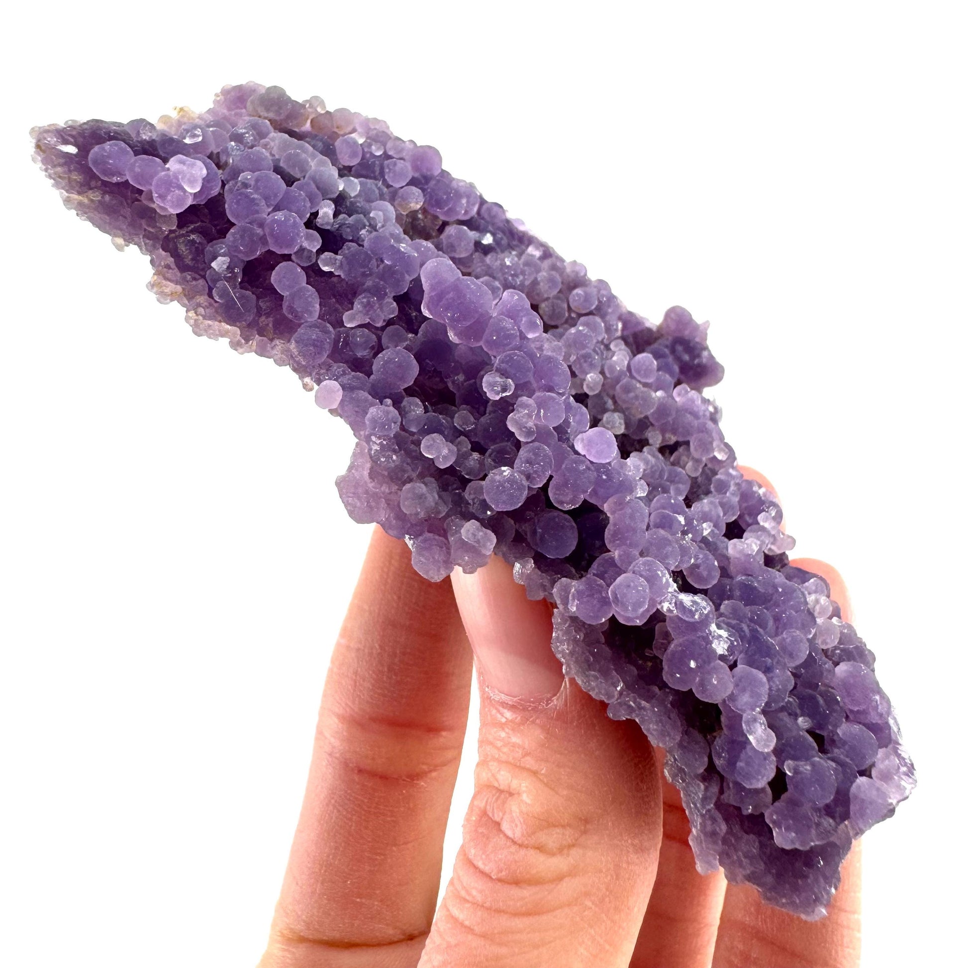 Purple Grape Agate | botryoidal crystal cluster, mineral specimen from Indonesia