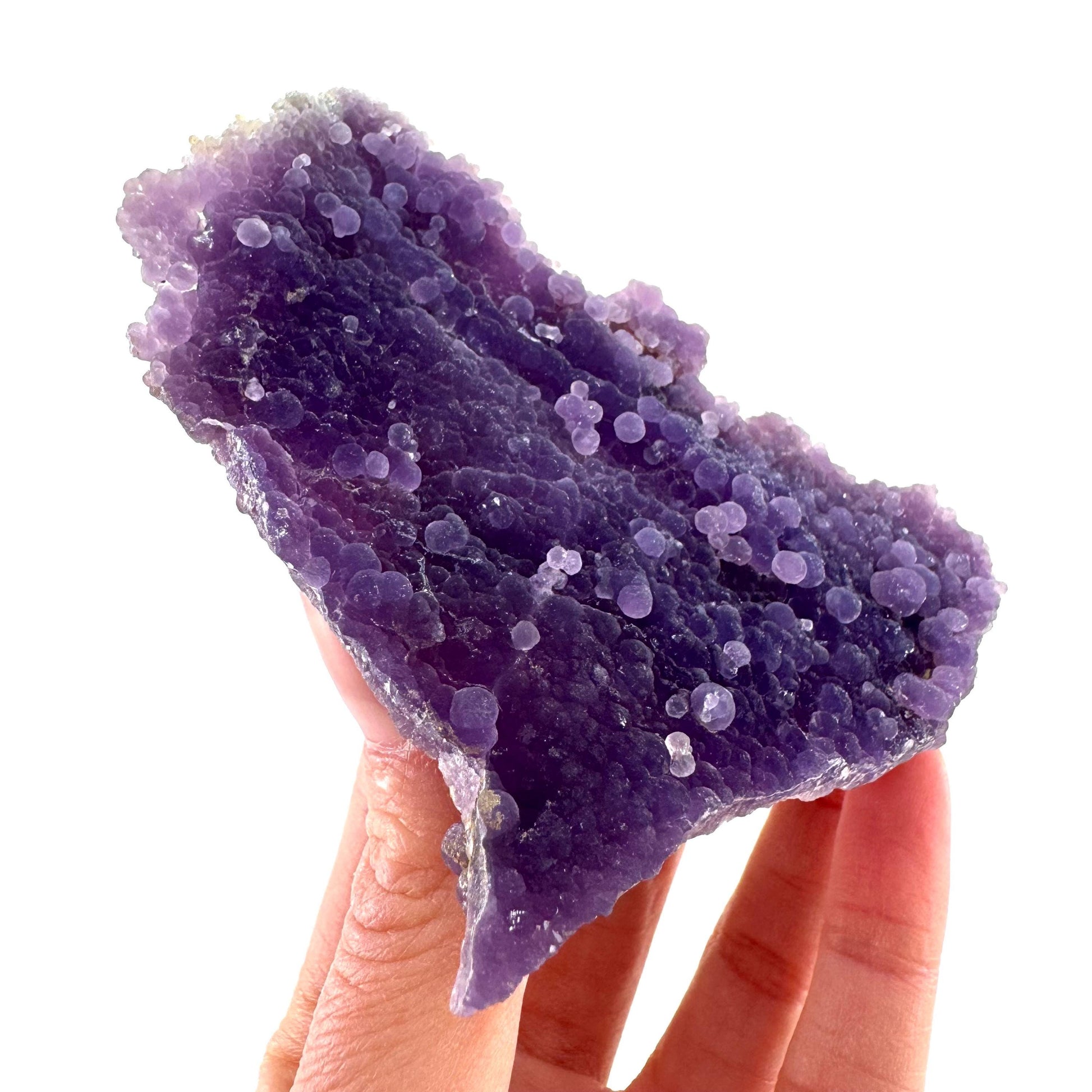 Purple Grape Agate | botryoidal crystal cluster, mineral specimen from Indonesia