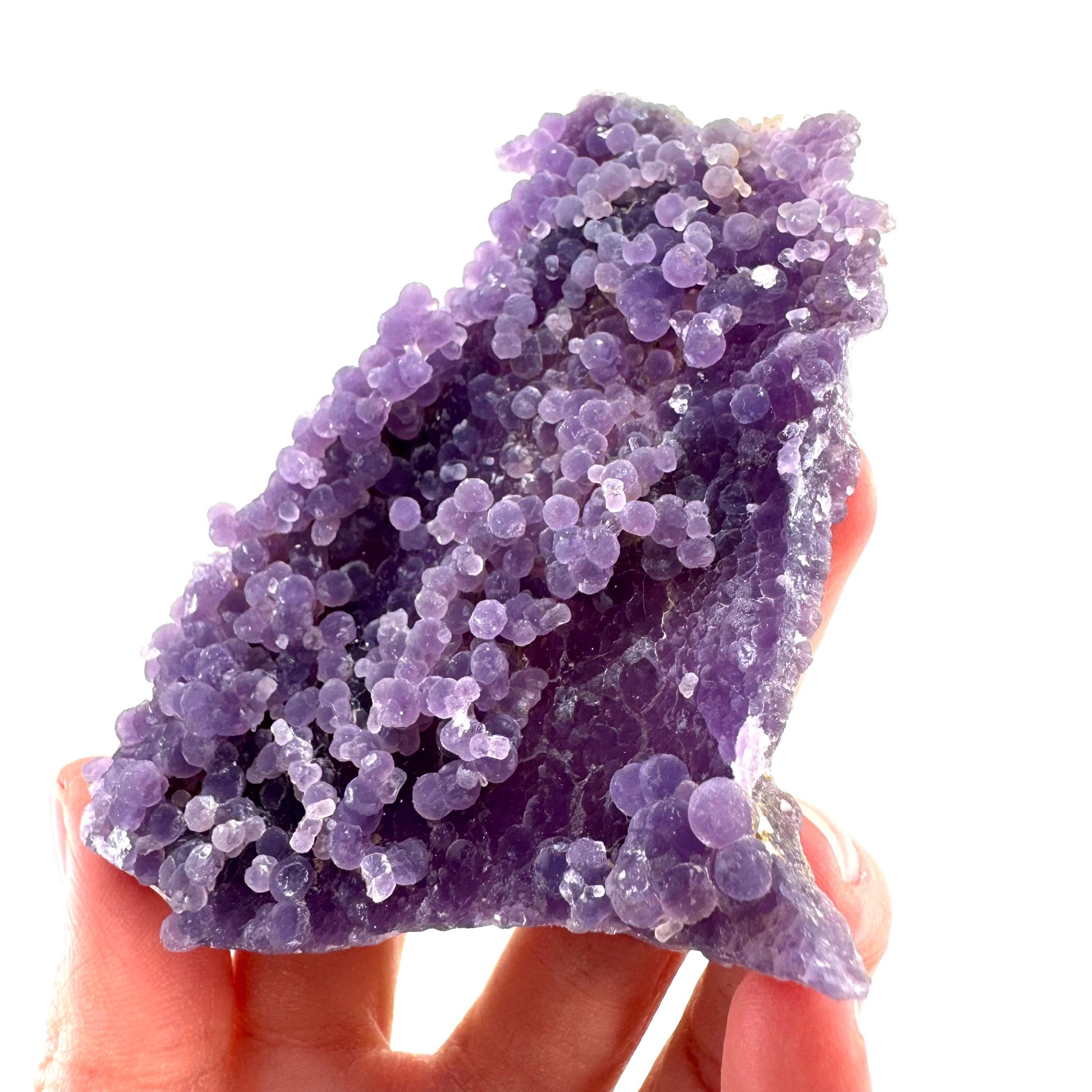 Purple Grape Agate | botryoidal crystal cluster, mineral specimen from Indonesia