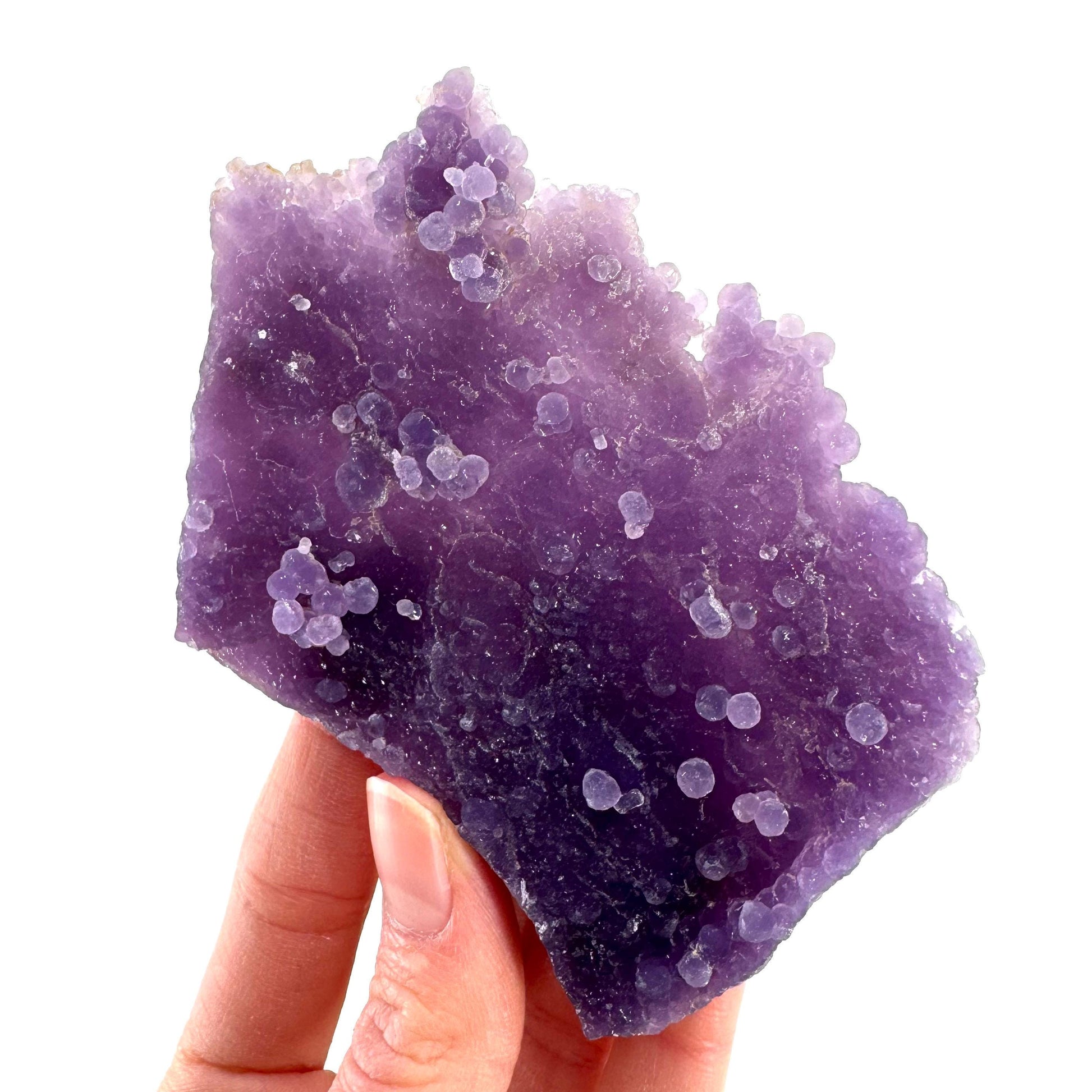 Purple Grape Agate | botryoidal crystal cluster, mineral specimen from Indonesia