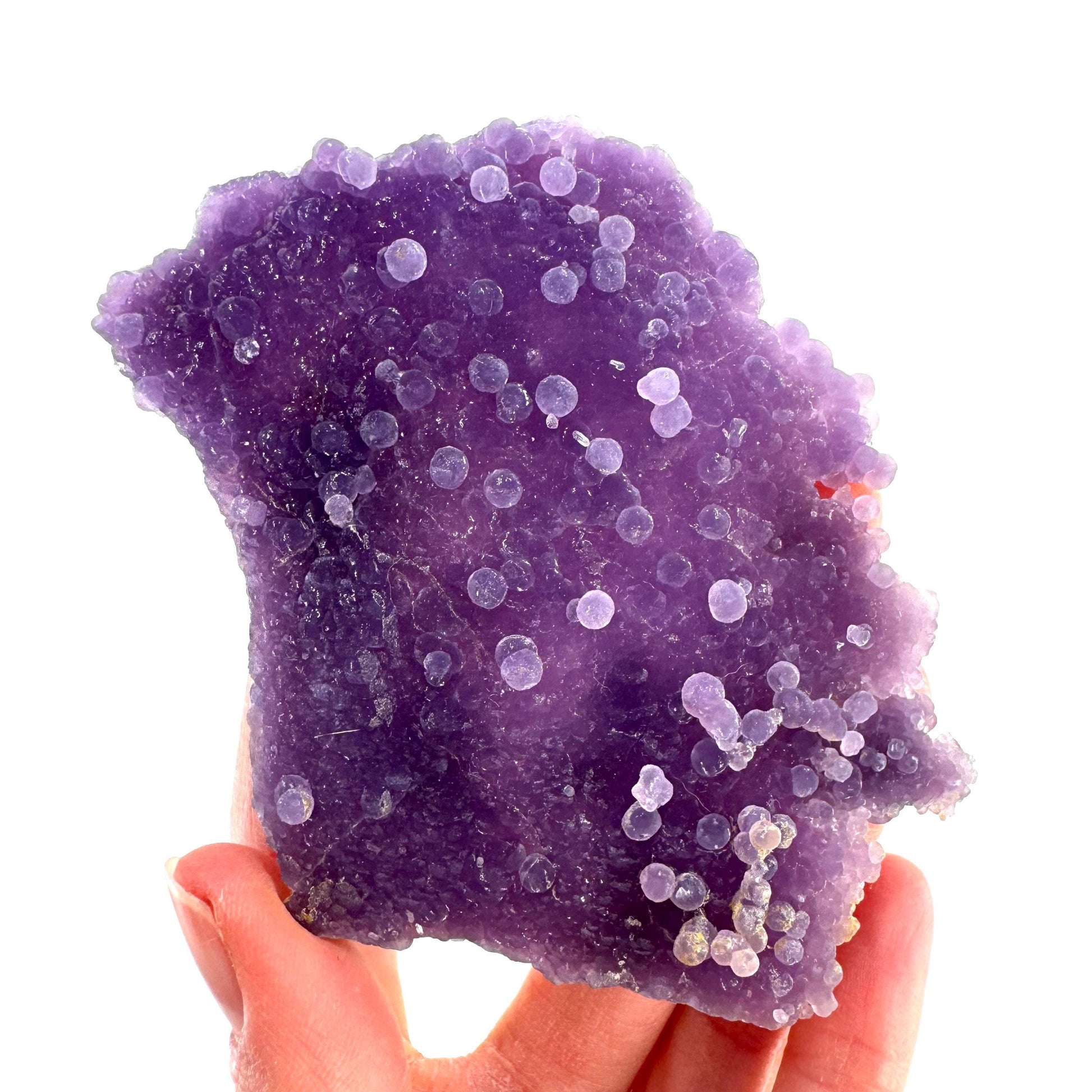 Purple Grape Agate | botryoidal crystal cluster, mineral specimen from Indonesia