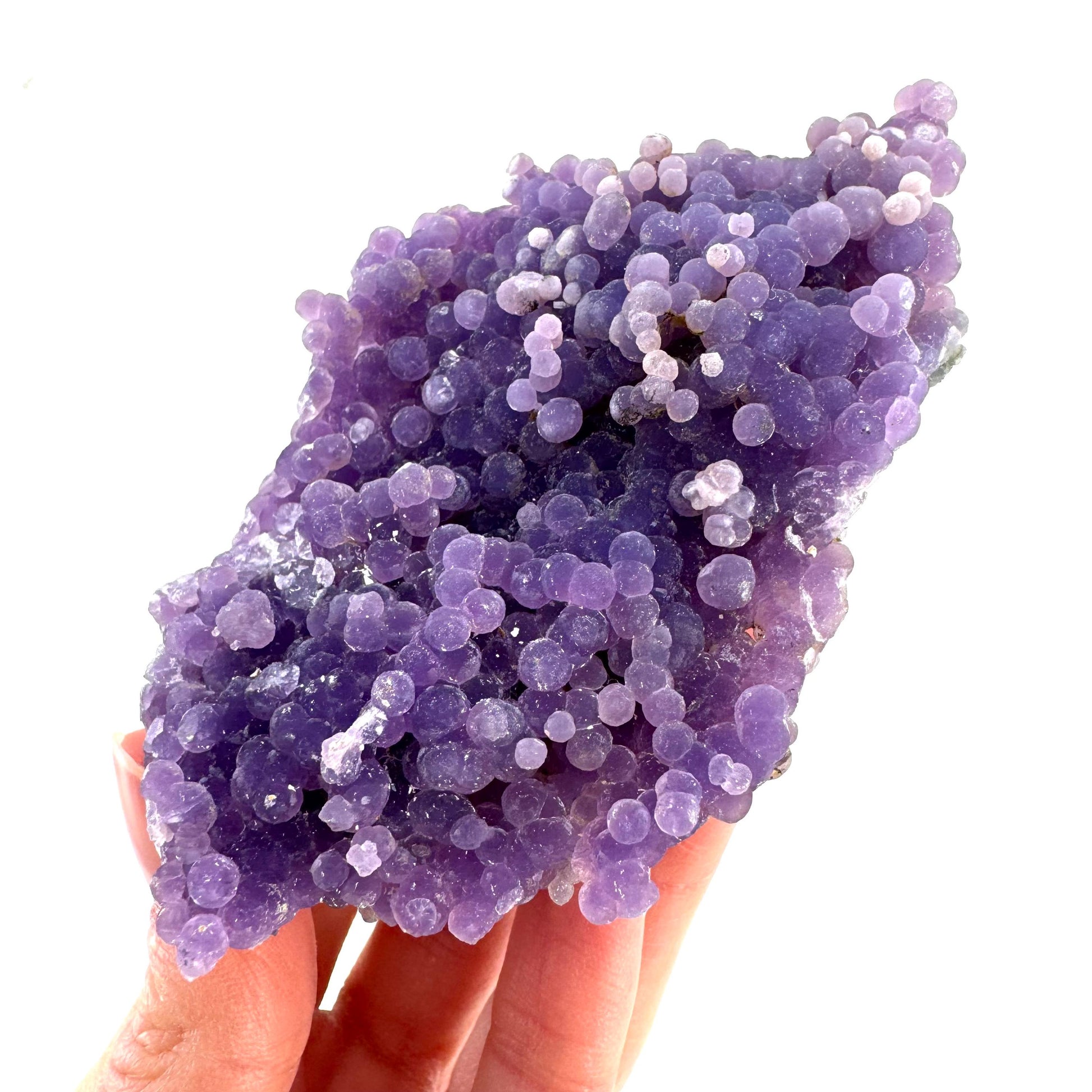 Purple Grape Agate | botryoidal crystal cluster, mineral specimen from Indonesia