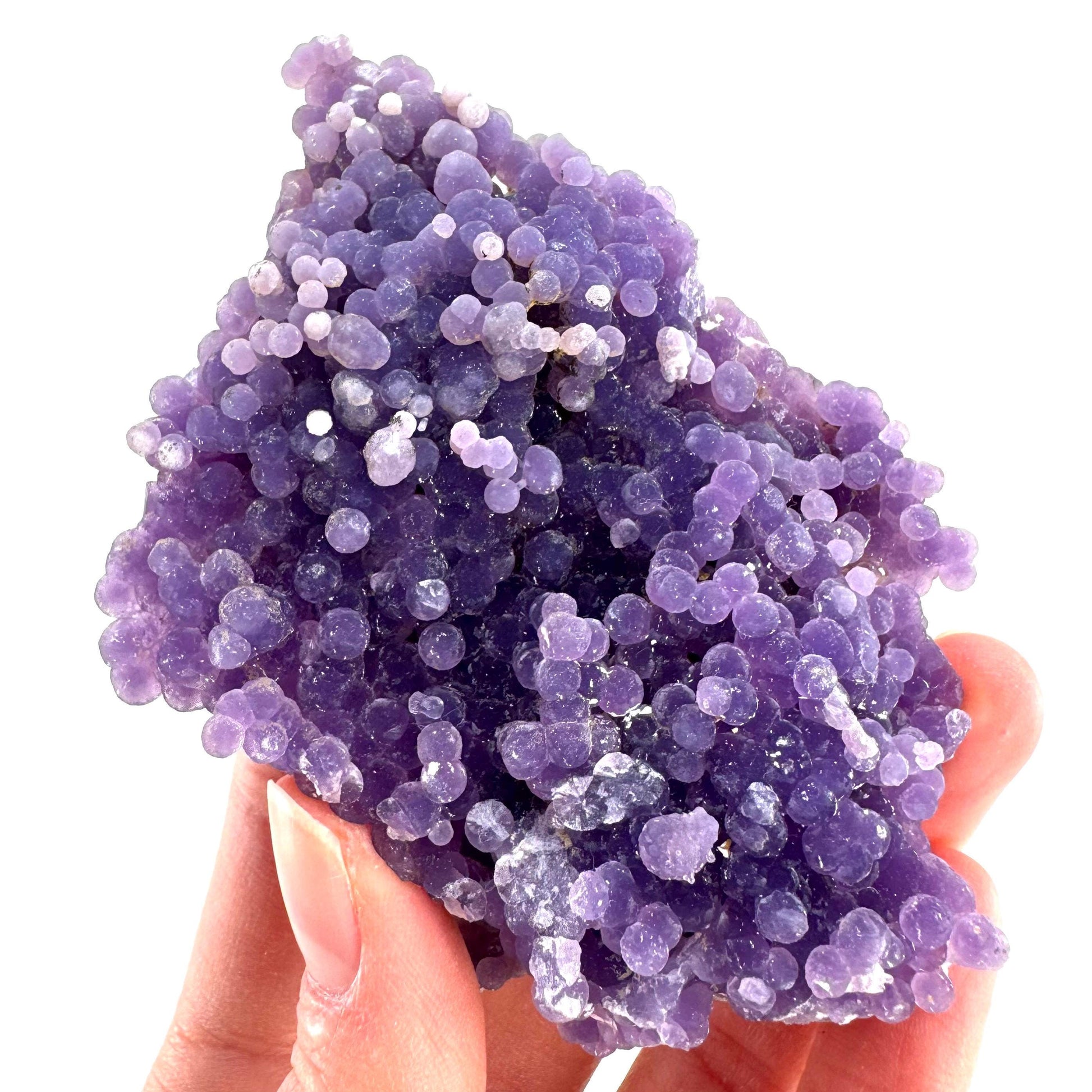 Purple Grape Agate | botryoidal crystal cluster, mineral specimen from Indonesia