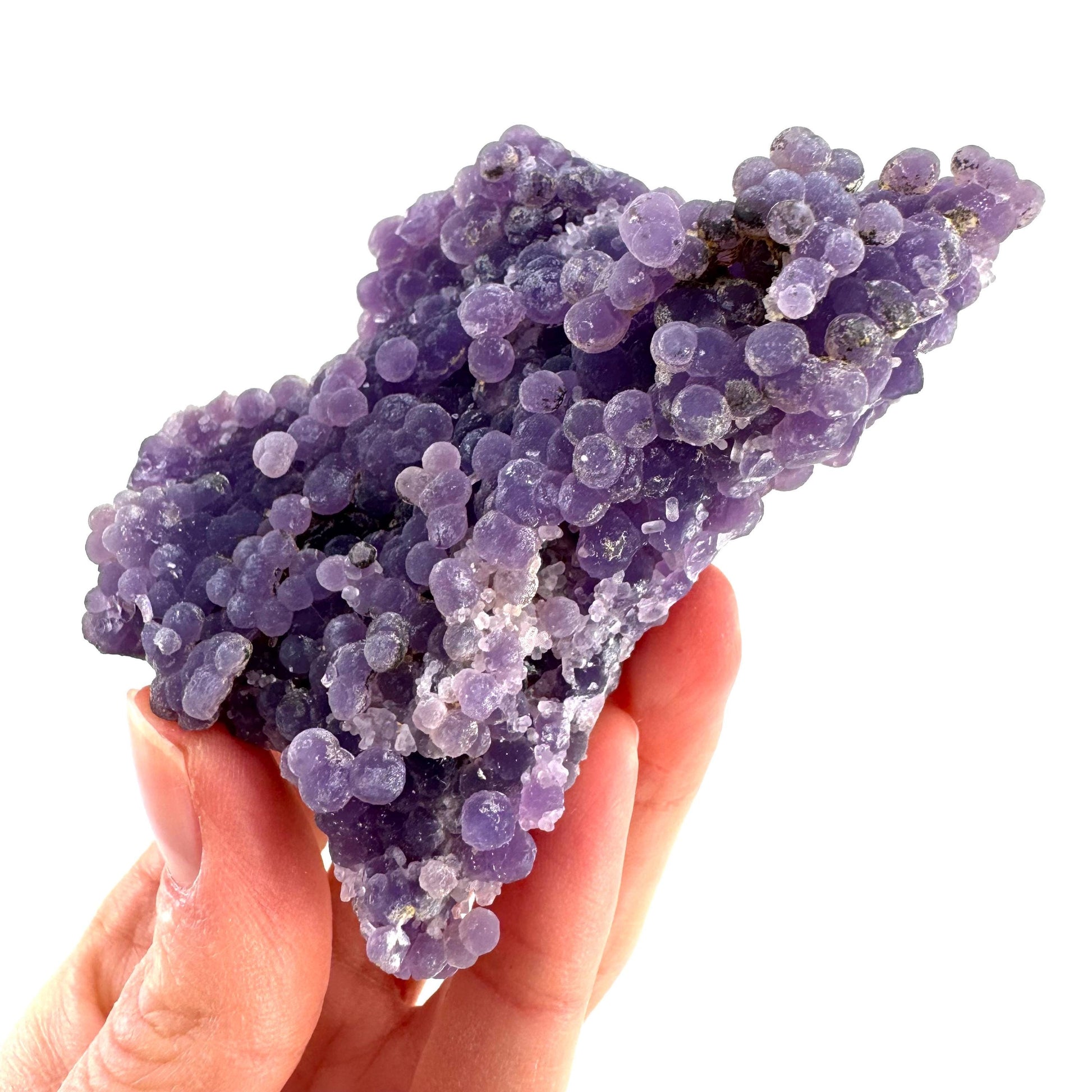 Purple Grape Agate | botryoidal crystal cluster, mineral specimen from Indonesia