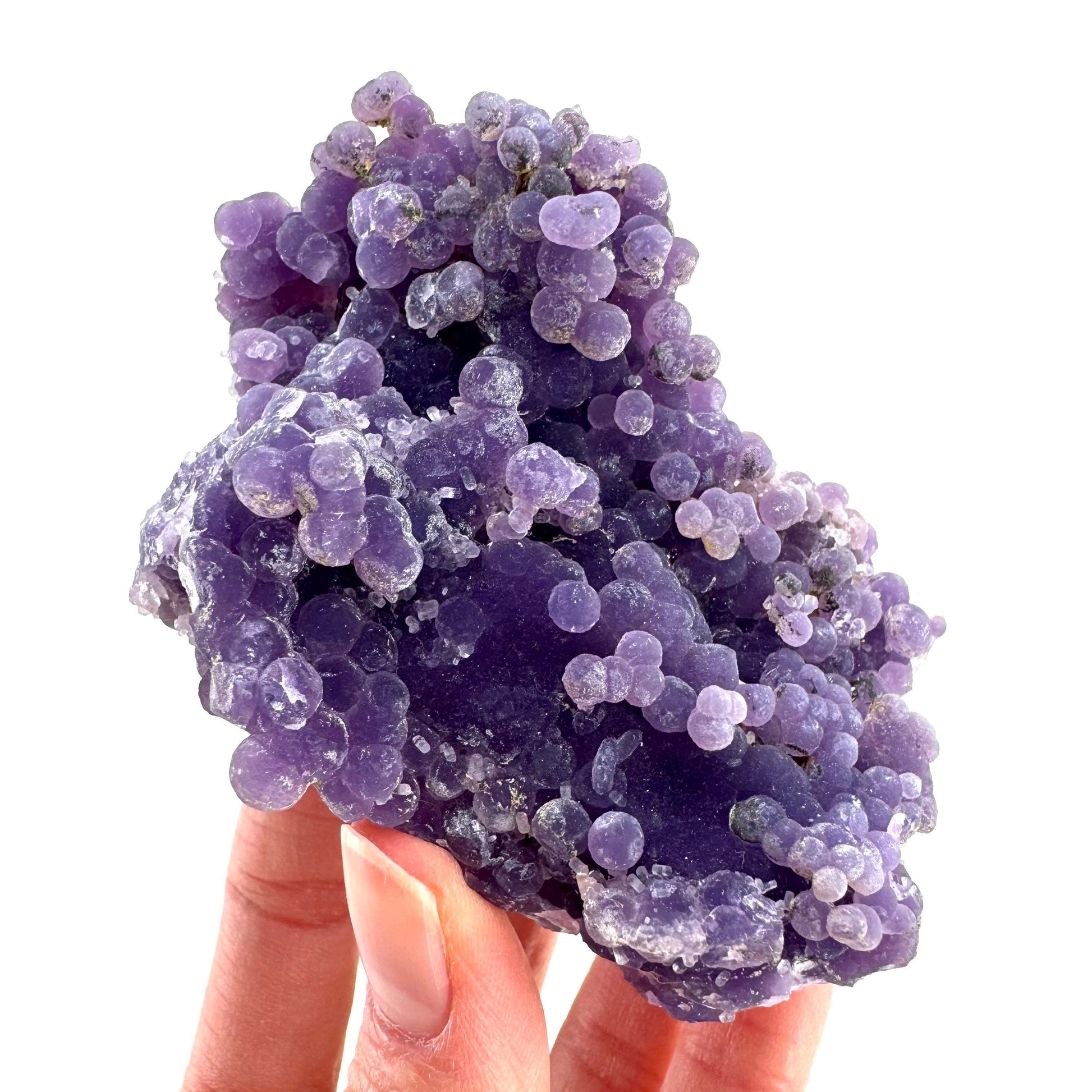 Purple Grape Agate | botryoidal crystal cluster, mineral specimen from Indonesia