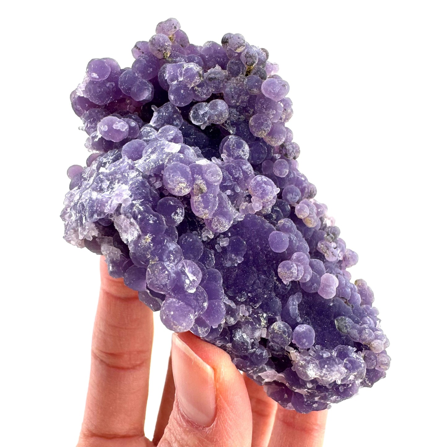 Purple Grape Agate | botryoidal crystal cluster, mineral specimen from Indonesia