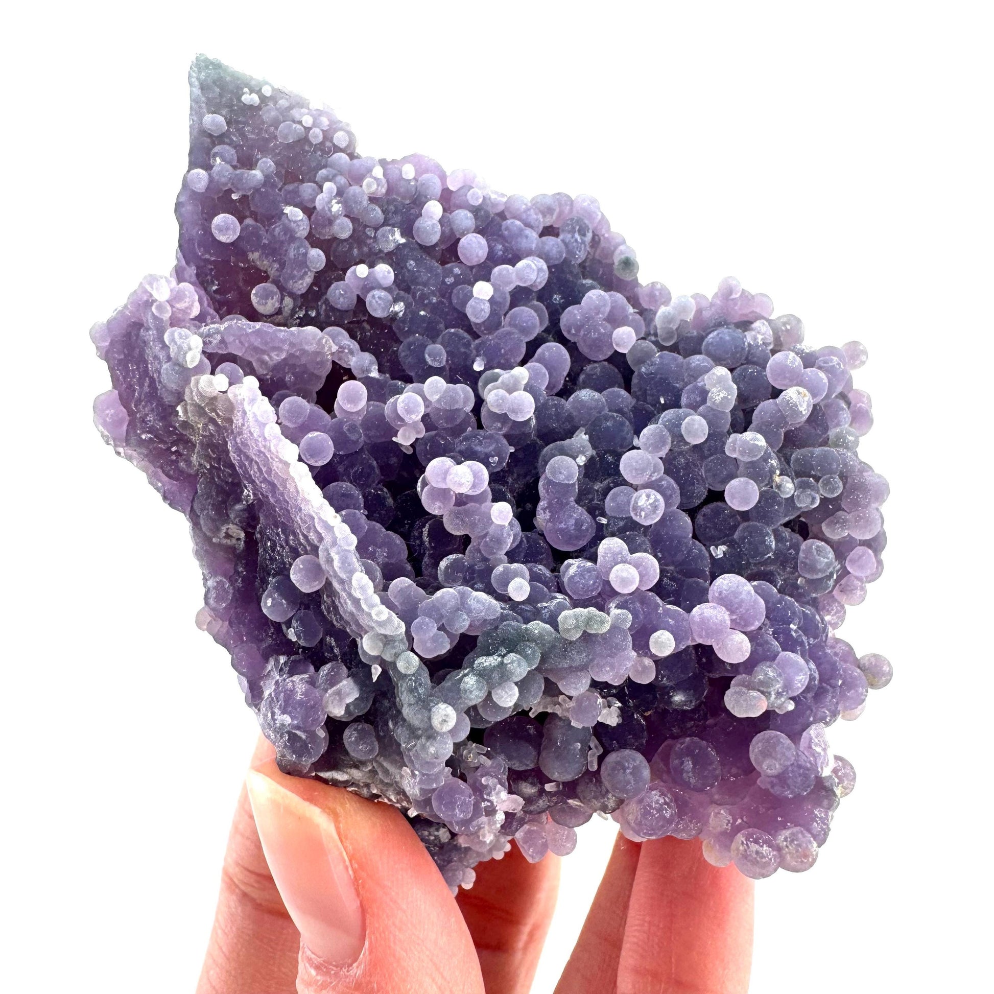 Purple Grape Agate | botryoidal crystal cluster, mineral specimen from Indonesia