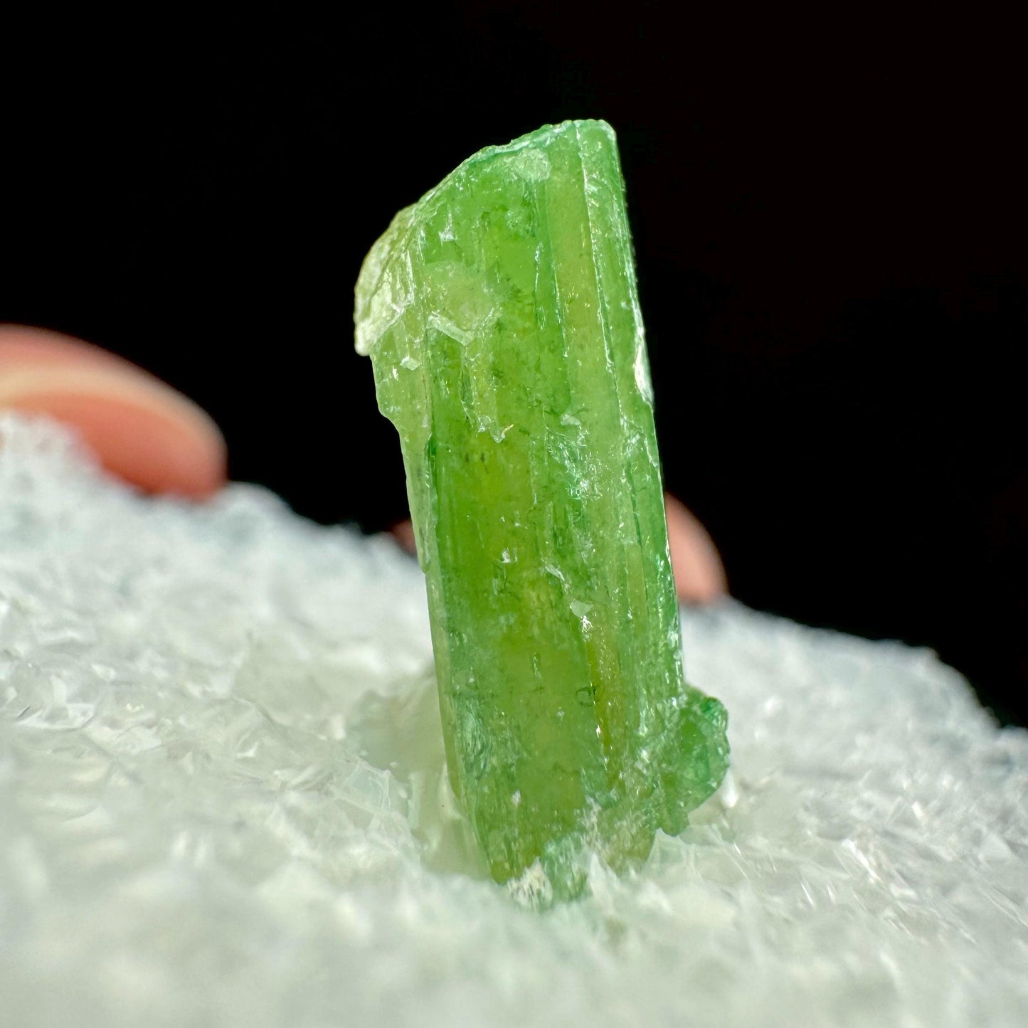 Chrome Vesuvianite (Canada) | green vesuvianite crystal, rare mineral specimen