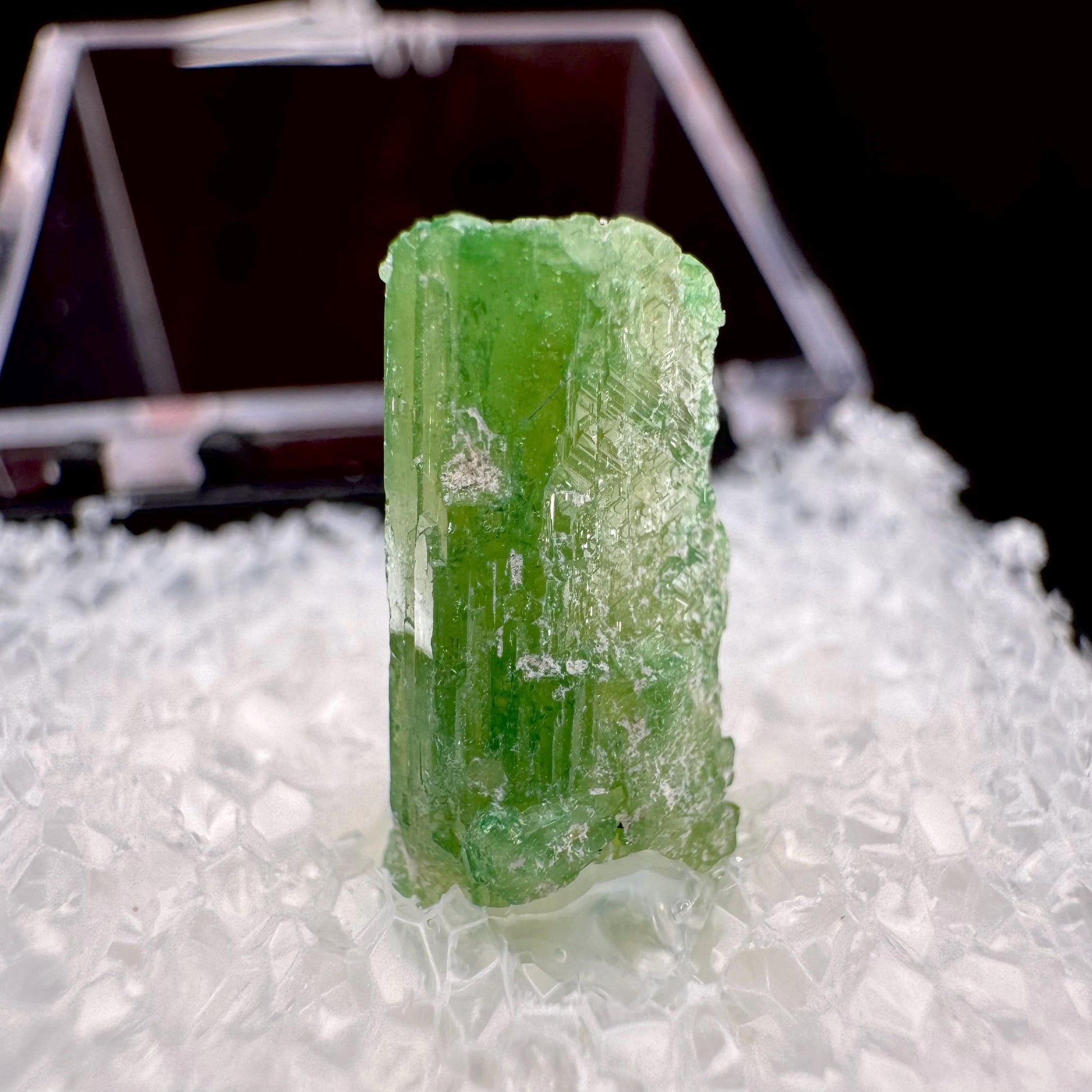 Chrome Vesuvianite (Canada) | green vesuvianite crystal, rare mineral specimen