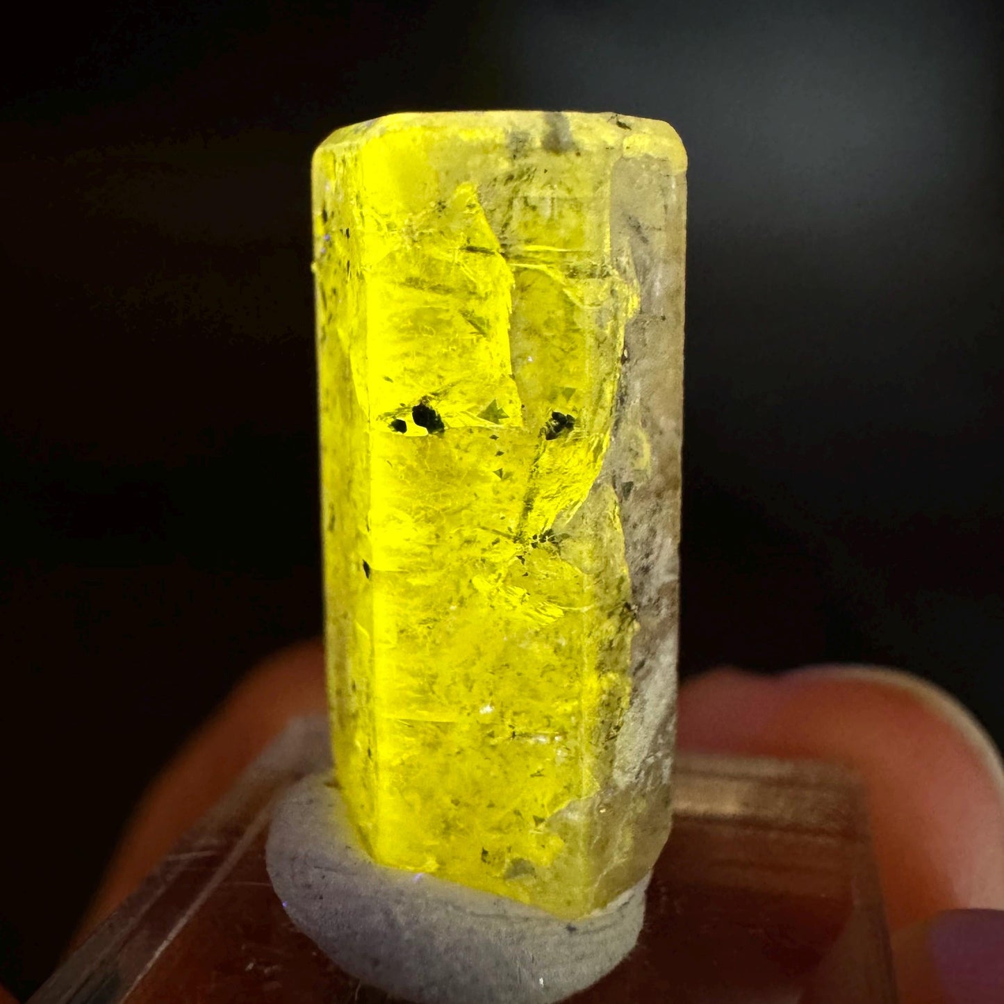 Pink Fluorapatite Crystal | UV reactive Mineral Specimen from Pakistan