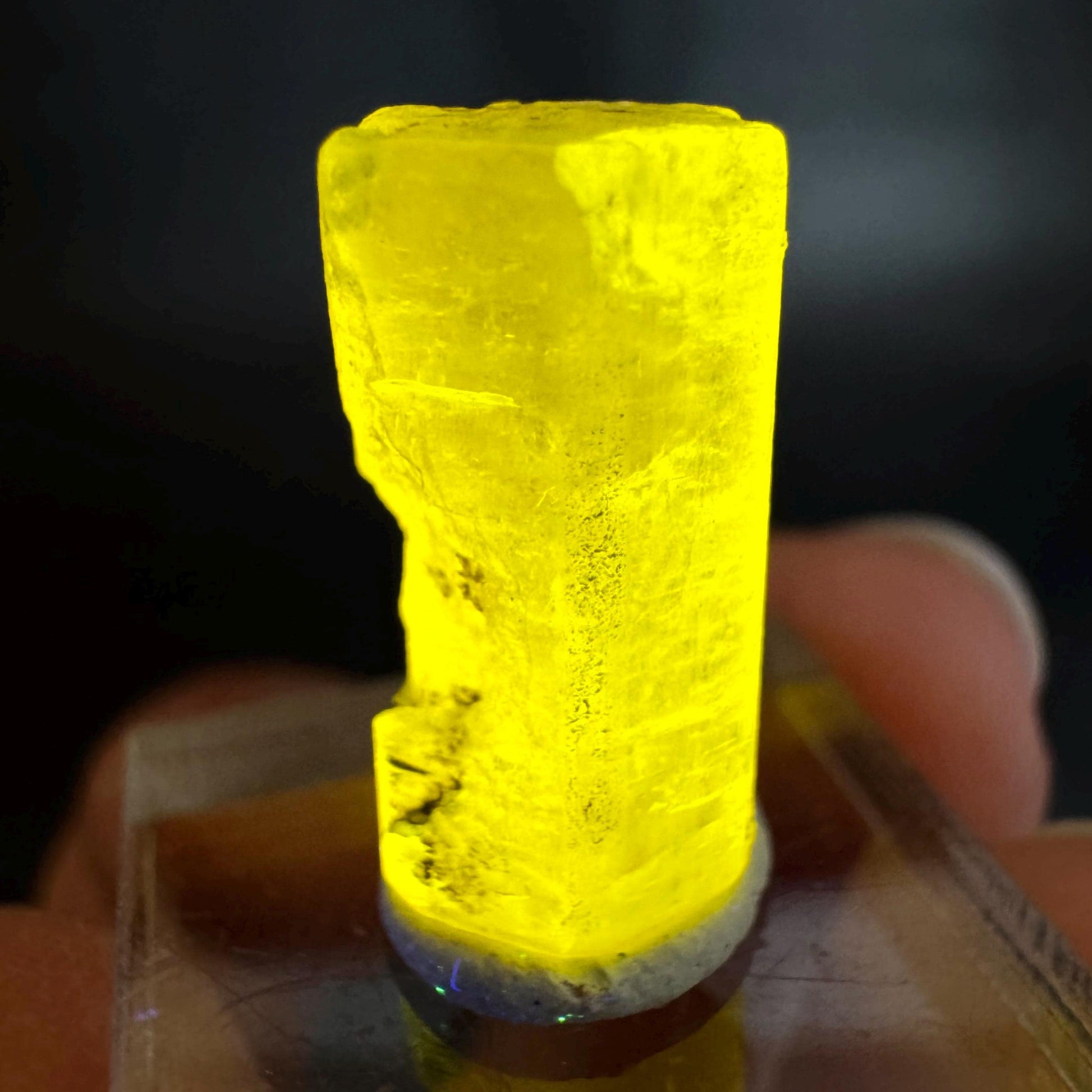 Pink Fluorapatite Crystal | UV reactive Mineral Specimen from Pakistan