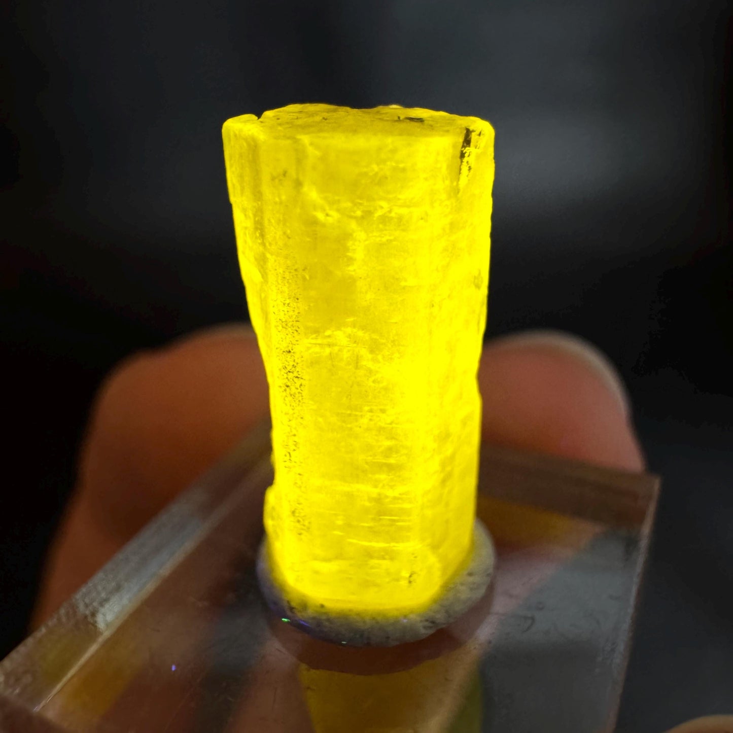 Pink Fluorapatite Crystal | UV reactive Mineral Specimen from Pakistan